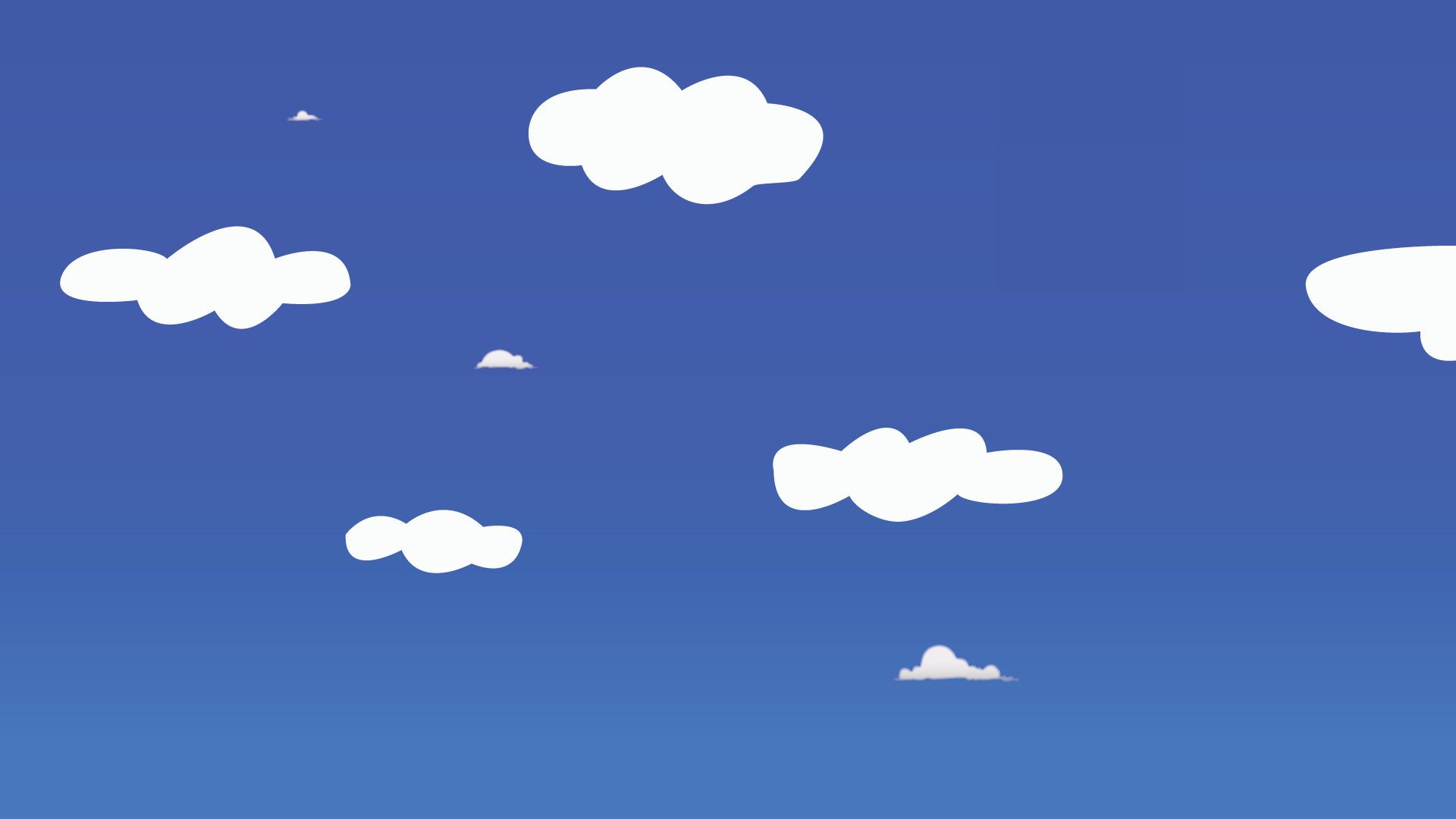 Nuvole cartoon cielo blu, 1920x1080 Full HD, Laptop