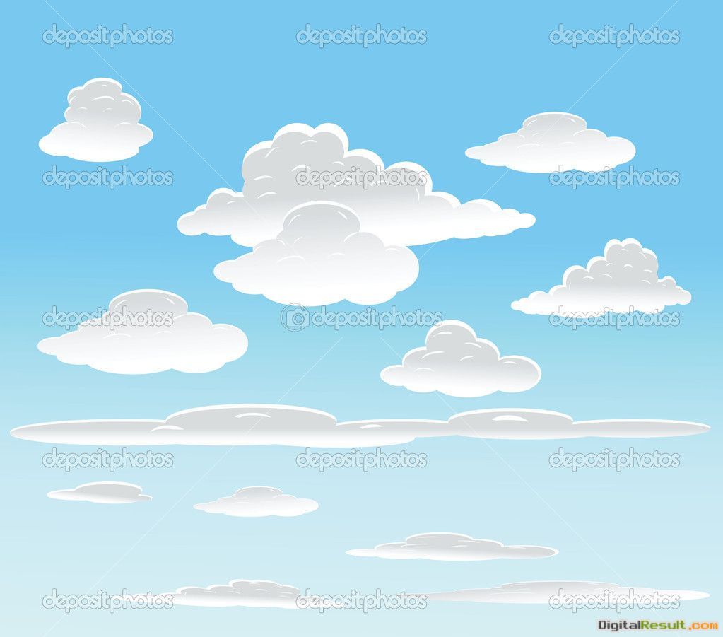Nuvole cartoon bianche cielo azzurro, 1023x901 HD, PC