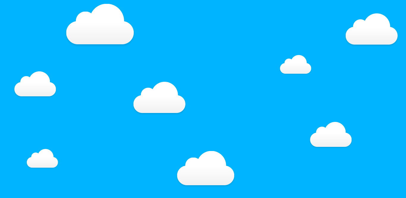 Nuvole cartoon sfondo blu, 1366x666 HD, Desktop