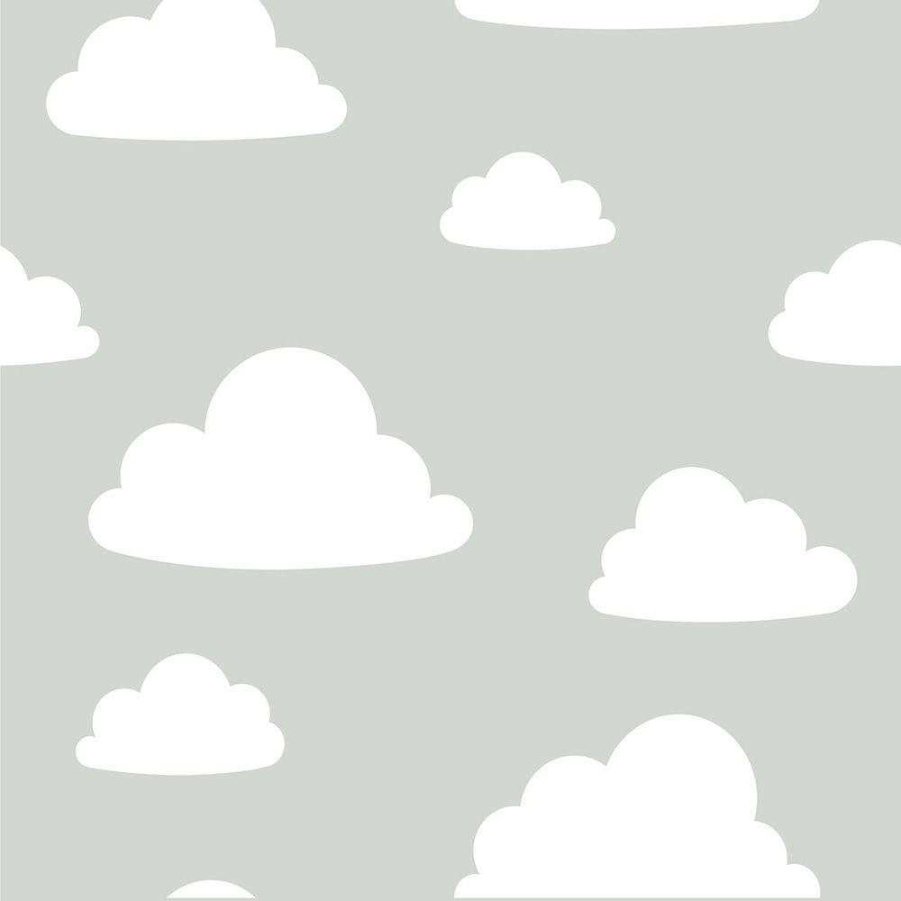 Nuvole bianche cartoon grigio, 1000x1000 HD, PC