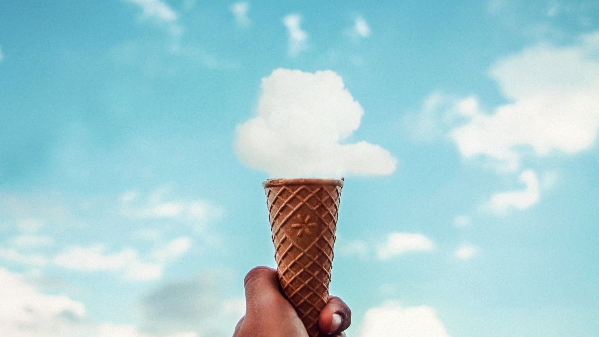 Cono gelato con nuvola, 1920x1080 Full HD 1080p, PC