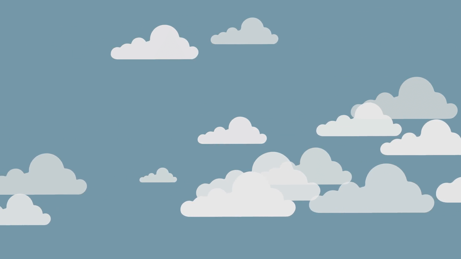 Nuvole cartoon su cielo blu, 1920x1080 Full HD, PC Desktop
