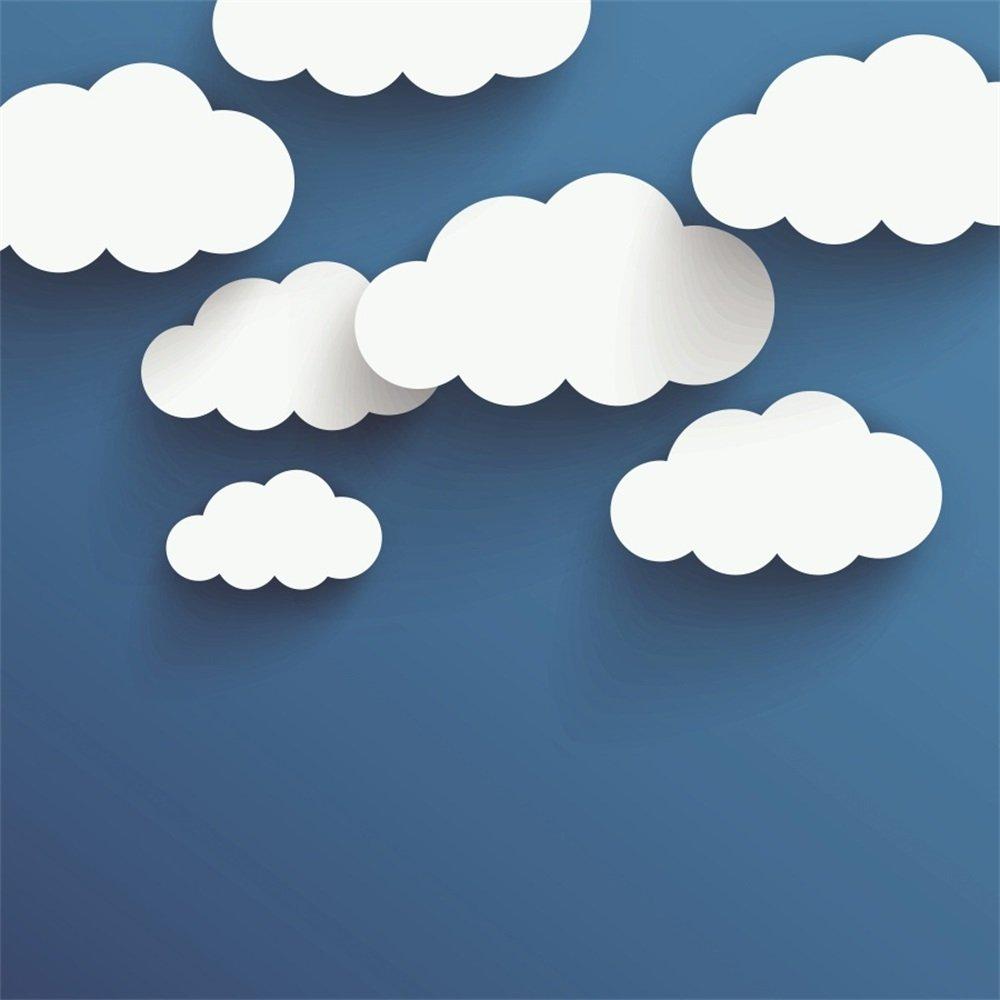 Nuvole bianche cartoon sfondo blu, 1000x1000 HD, PC
