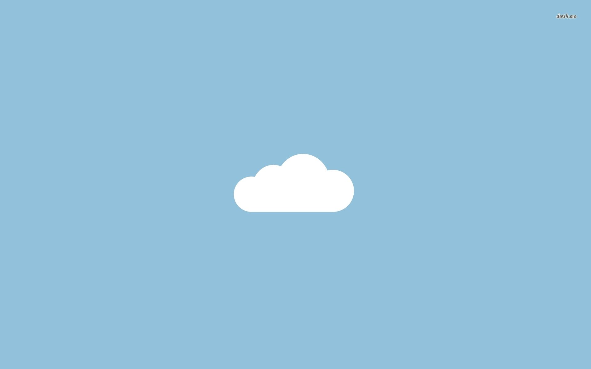 Nuvola bianca minimalista blu, 1920x1200 WUXGA, Laptop