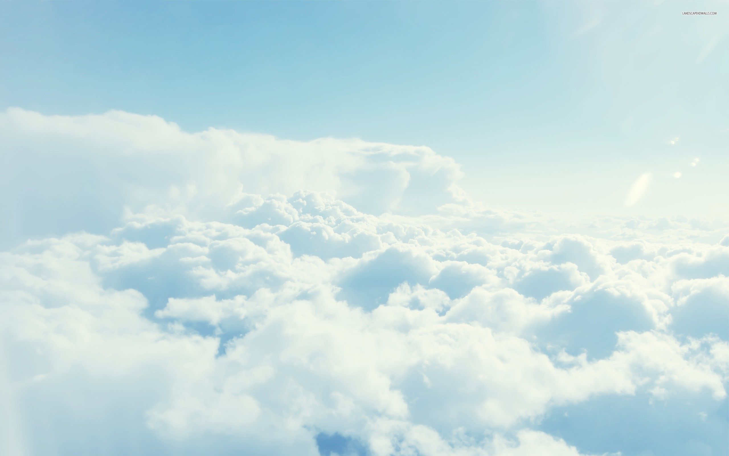 Cielo nuvole bianche soffici, 2560x1600 2K+, PC