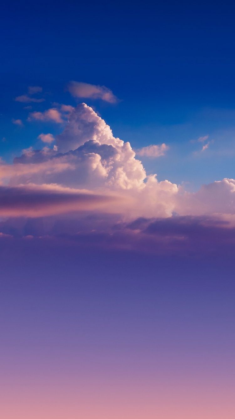 Nuvole cielo gradiente pastello, 750x1334 Verticale, Telefono