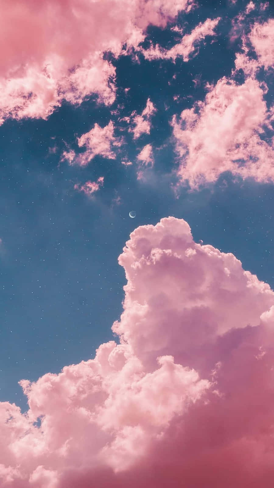 Nuvole rosa cielo azzurro, 900x1600 Full HD Verticale, Smartphone