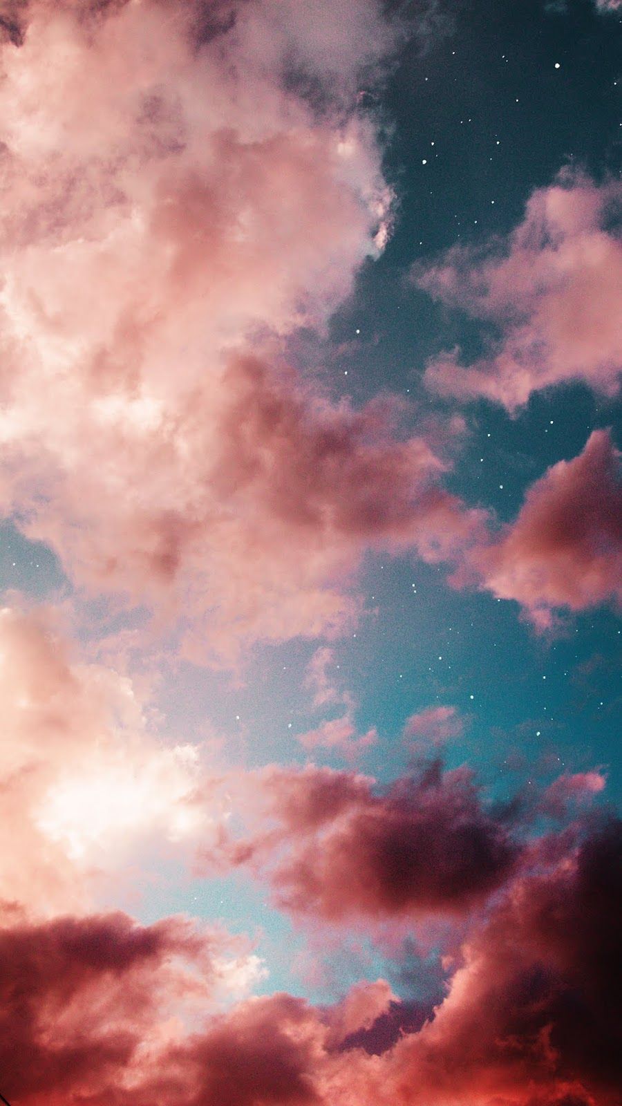 Nuvole rosa cielo stellato, 900x1600 Verticale, Telefono