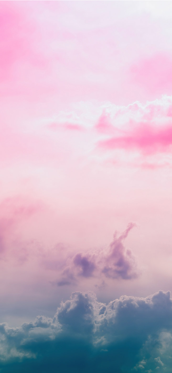 Nuvole rosa cielo pastello, 720x1560 Full HD Verticale, Smartphone