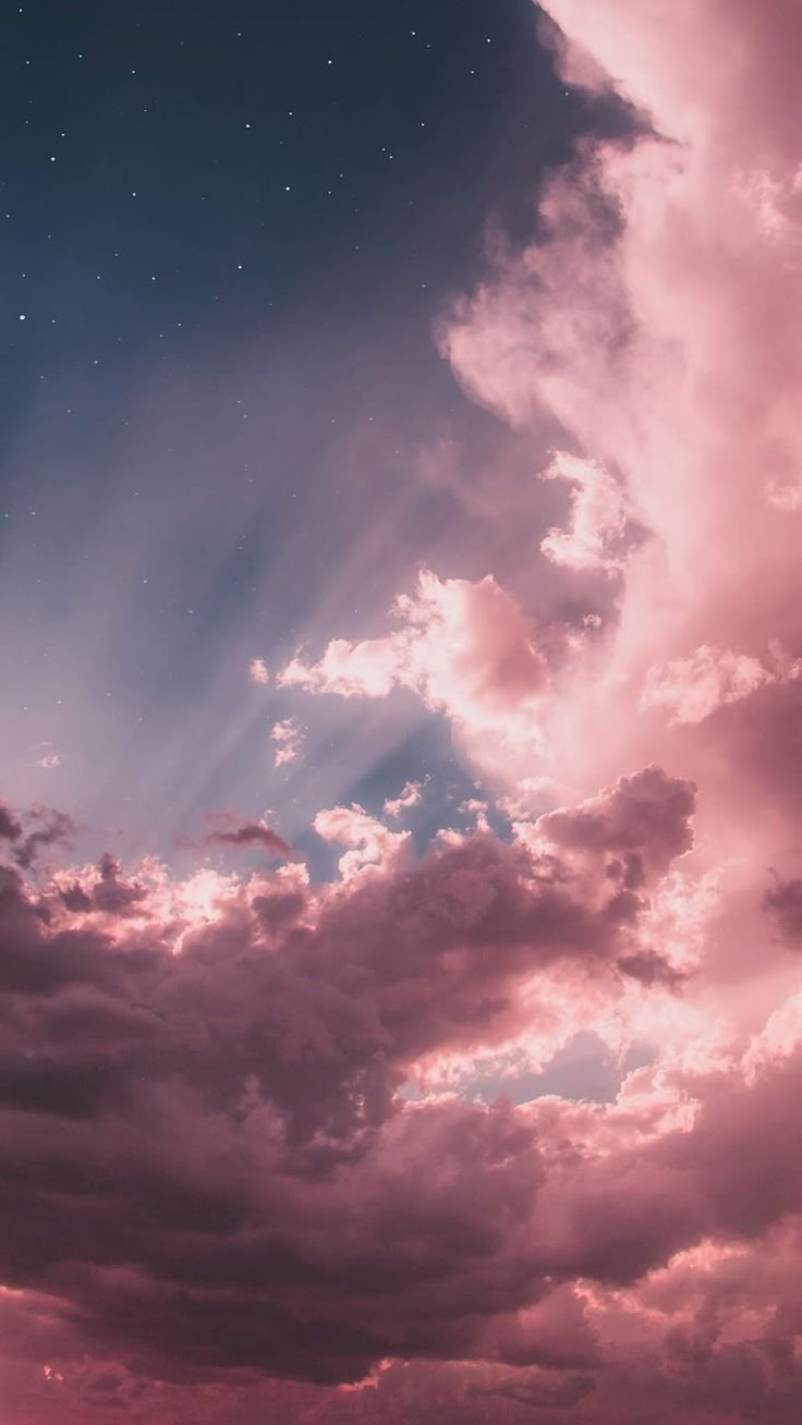Nuvole rosa al tramonto, 736x1308 Verticale, Mobile