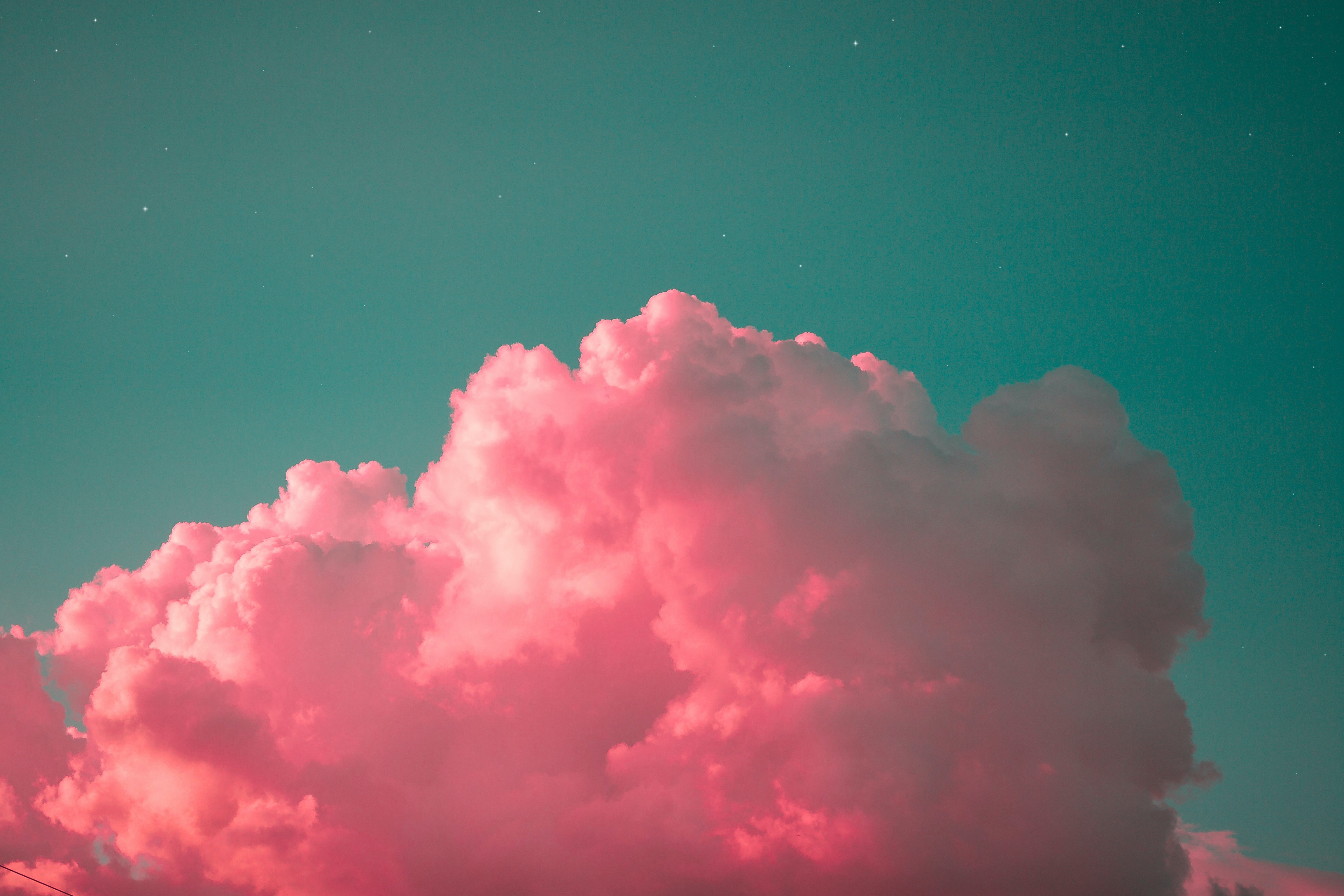 Nuvola rosa cielo verde, 4608x3072 4K Ultra HD, Monitor 4K