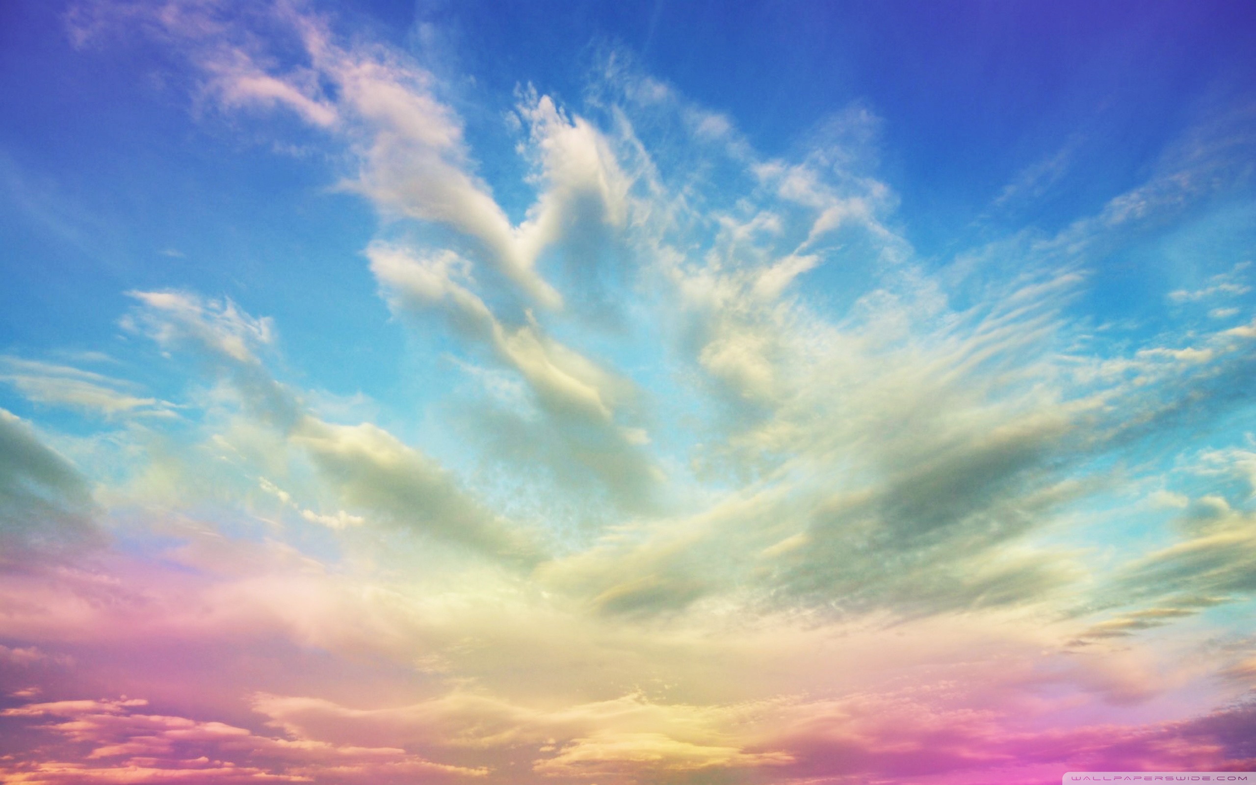 Nuvole rosa e cielo colorato, 2560x1600 2K, MacBook Pro