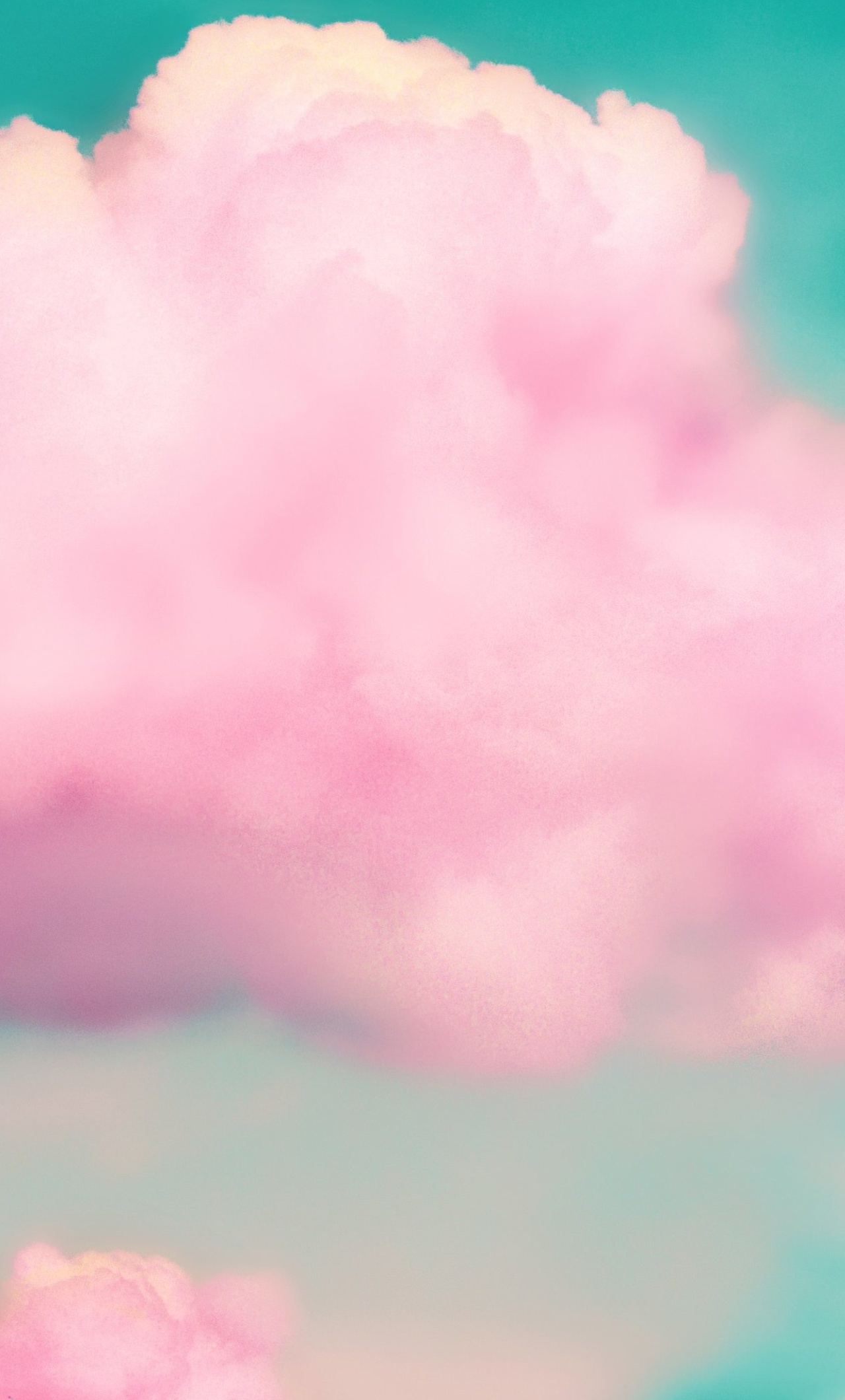 Nuvole rosa cielo turchese, 1280x2120 Full HD Verticale, iPhone