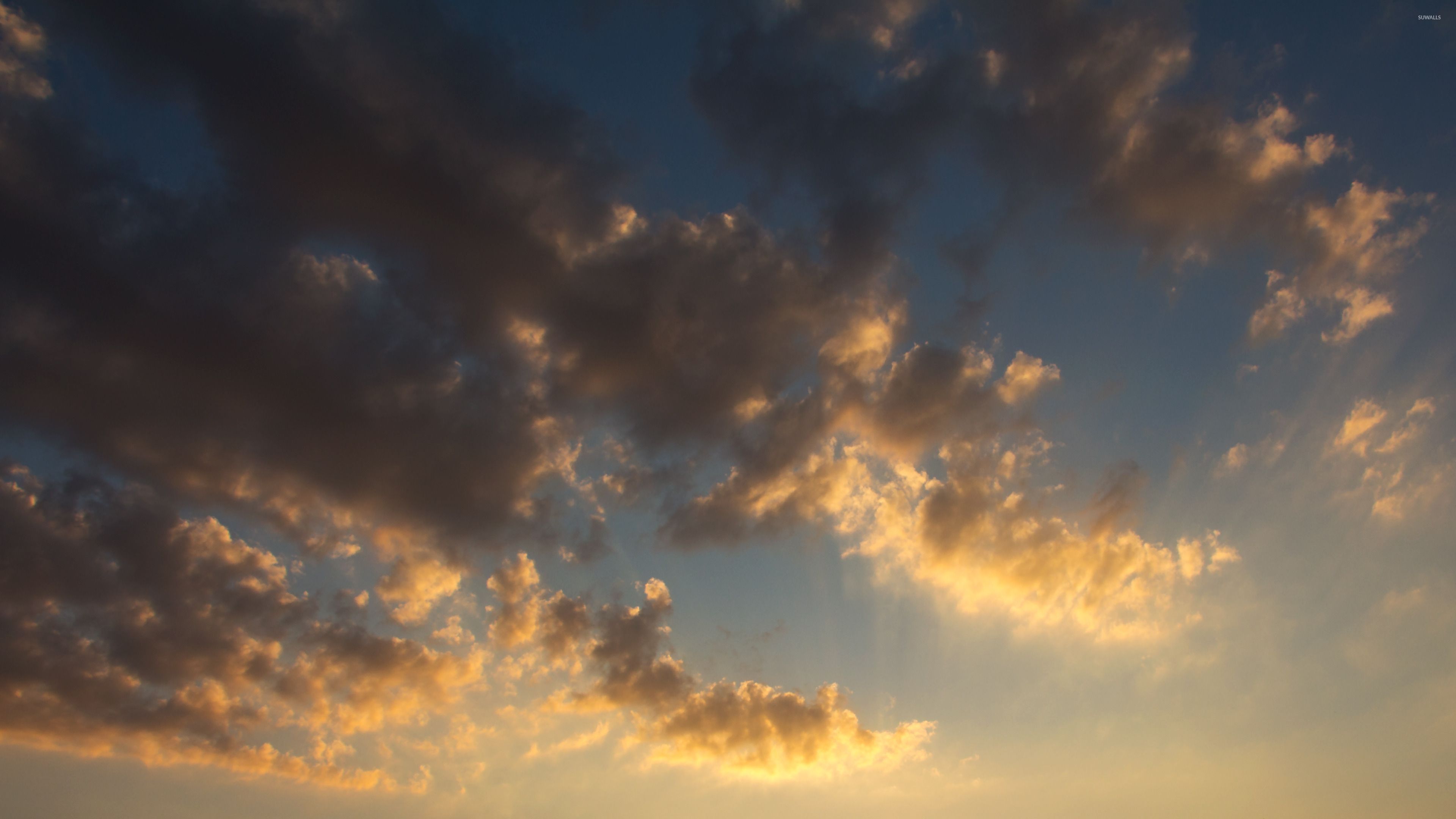 Nuvole al tramonto arancioni, 3840x2160 UHD, PC 4K
