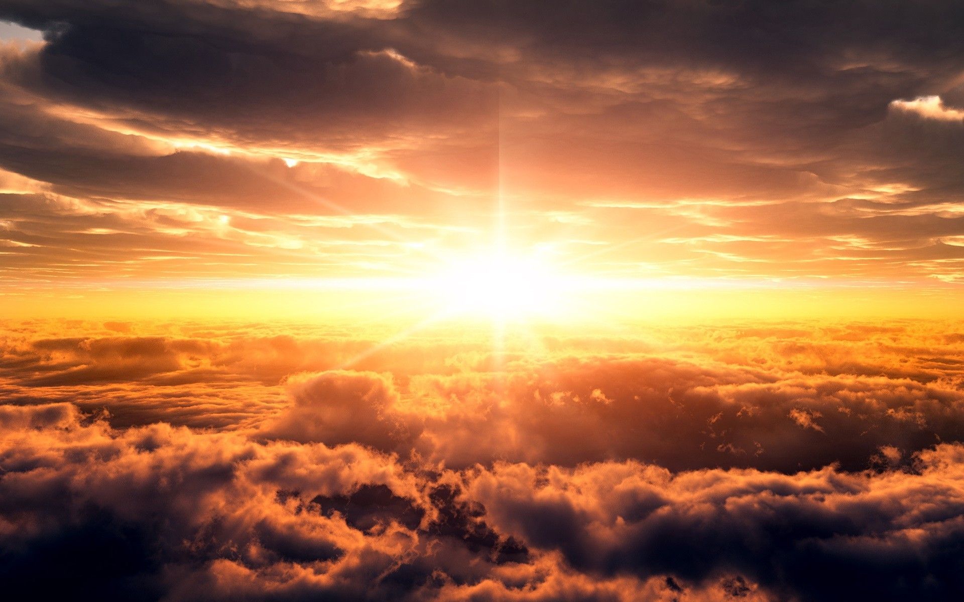 Sole sopra le nuvole, 1920x1200 WUXGA, PC Desktop