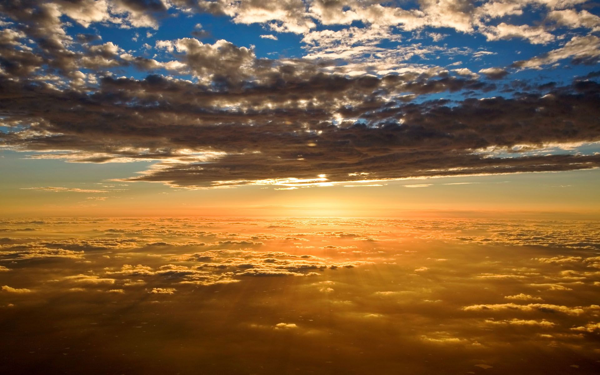 Tramonto sopra le nuvole, 1920x1200 Full HD+, Desktop