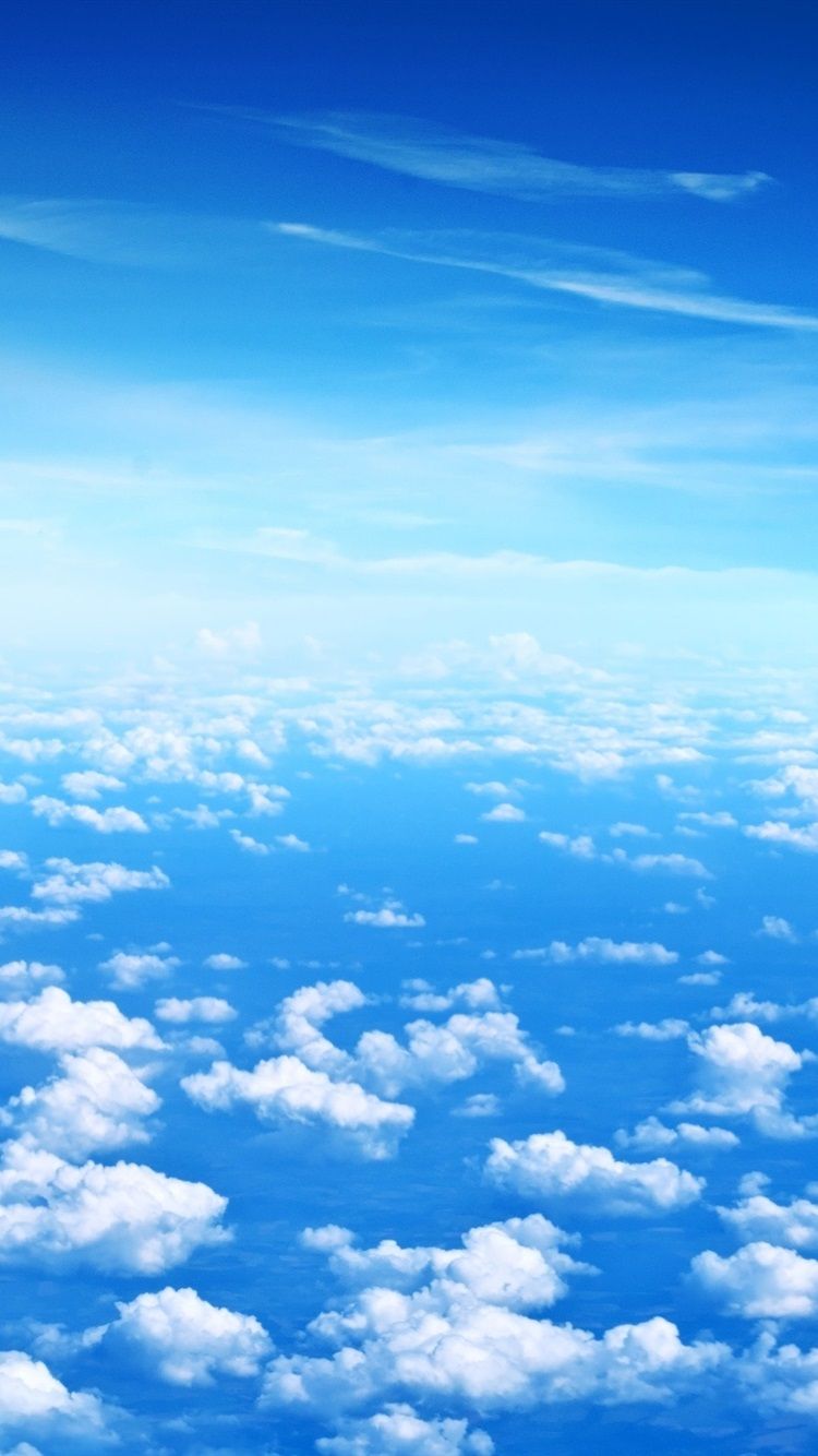 Nuvole bianche cielo blu, 750x1334 Full HD Verticale, iPhone