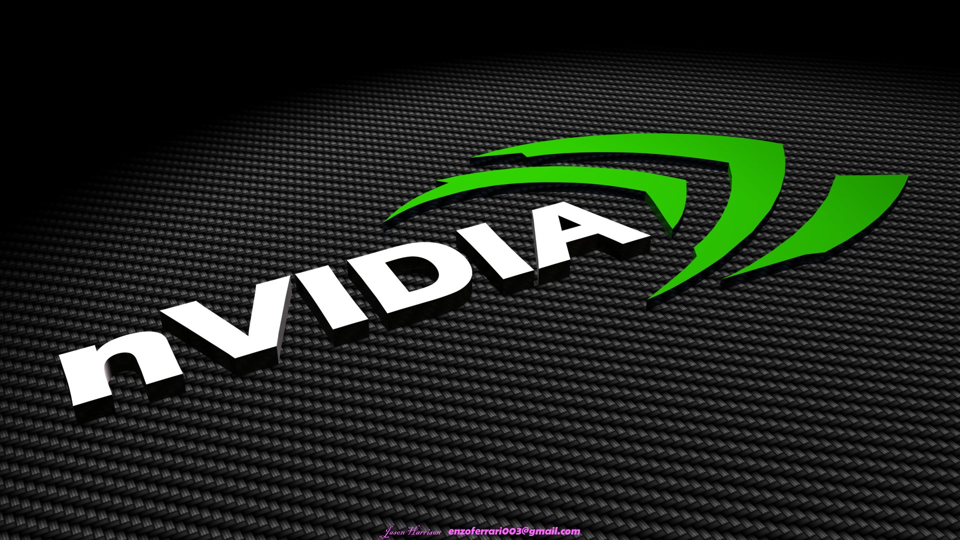 Logo Nvidia verde nero, 1920x1080 Full HD 1080p, PC
