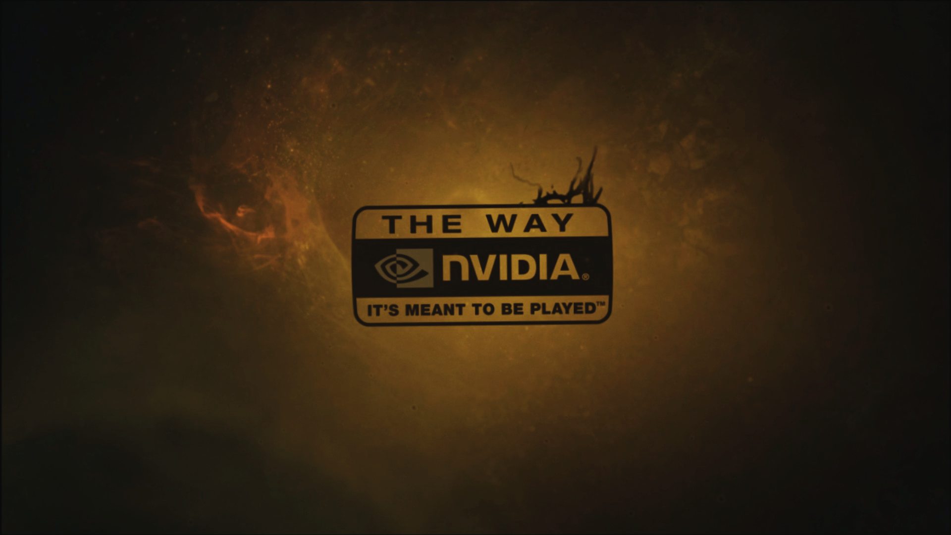 Logo Nvidia sfondo arancione, 1920x1080 Full HD, Desktop