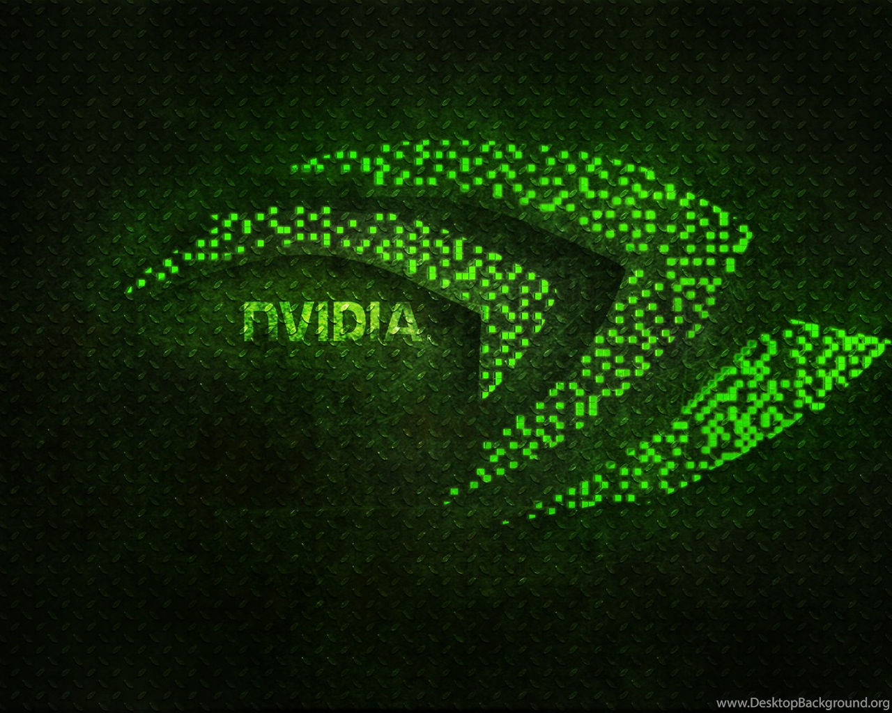 Logo Nvidia verde puntinato, 1280x1024 720p, Laptop