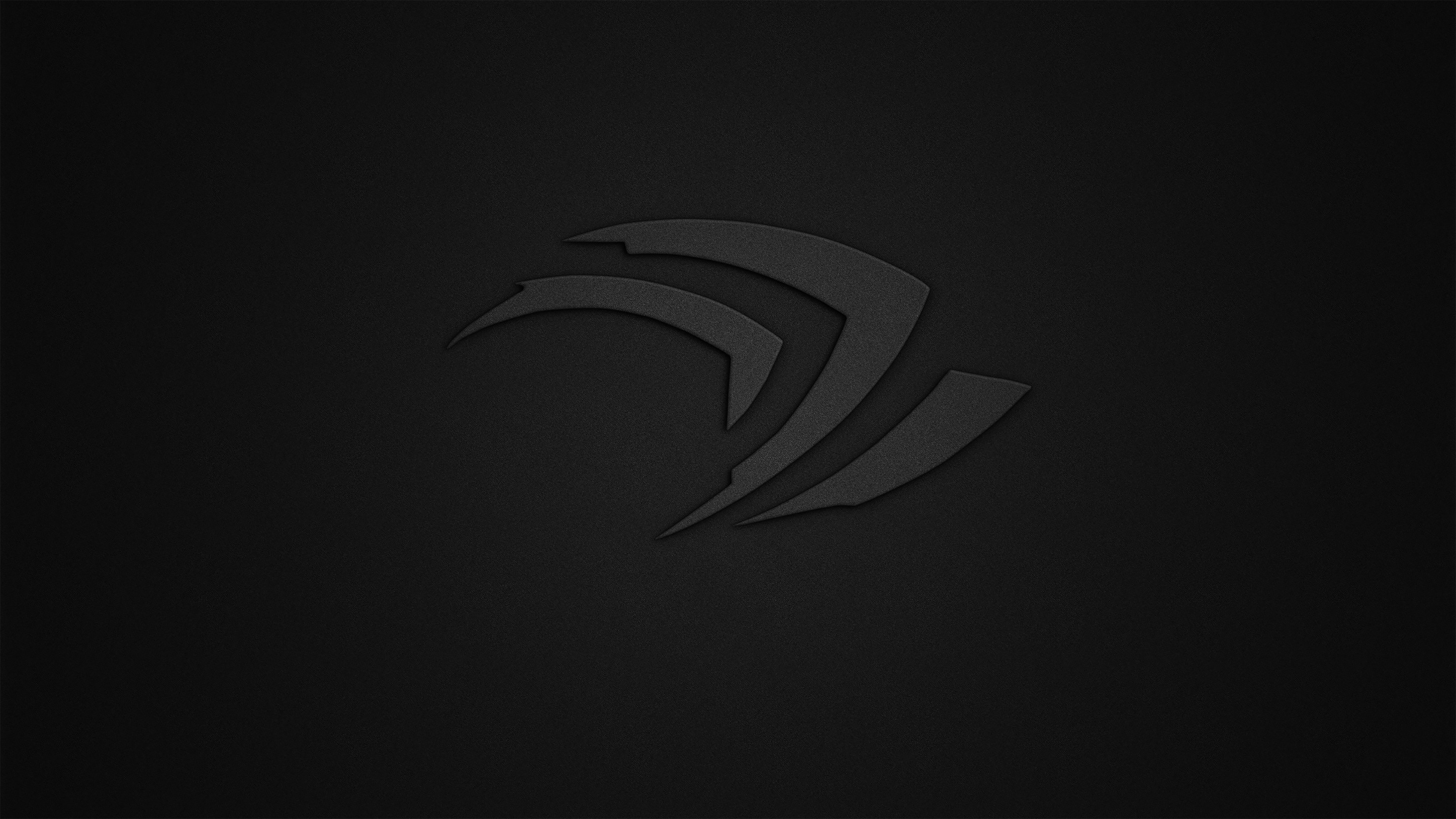 Logo Nvidia scuro minimalista, 3840x2160 4K Ultra HD, Monitor 4K