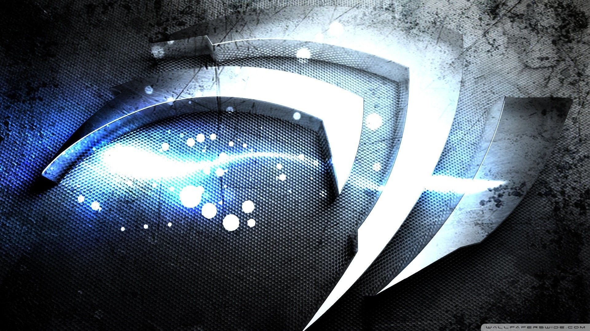 Logo Nvidia occhio metallico, 1920x1080 Full HD, PC Desktop