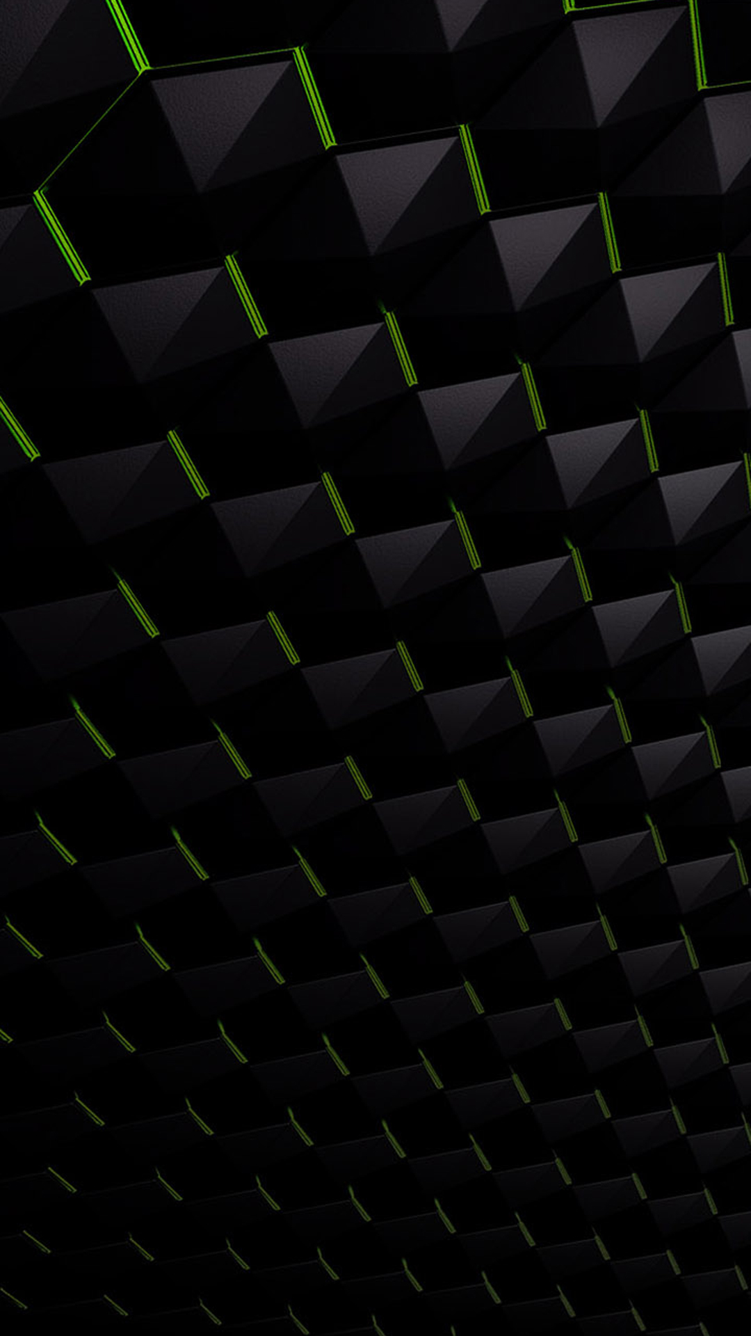 Texture geometrica nera con verde, 1080x1920 Verticale, Telefono
