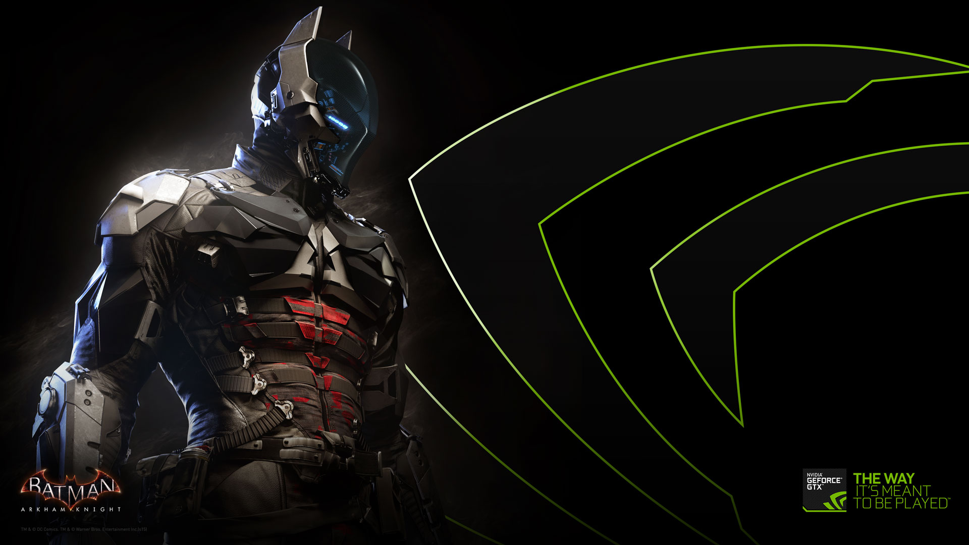 Batman Arkham Knight logo Nvidia, Gotham, 1920x1080 1080p, PC