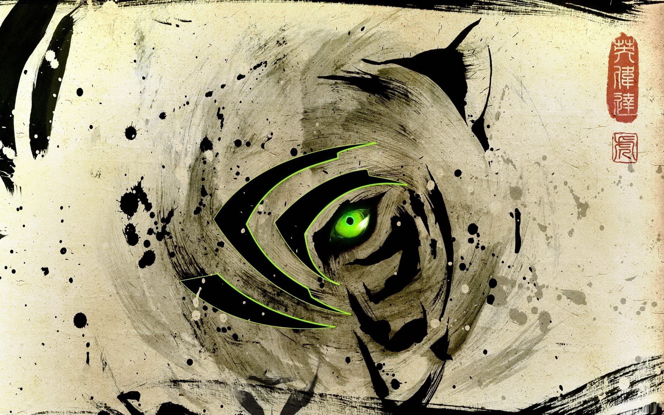 Occhio di tigre logo Nvidia, 2560x1600 2K, PC