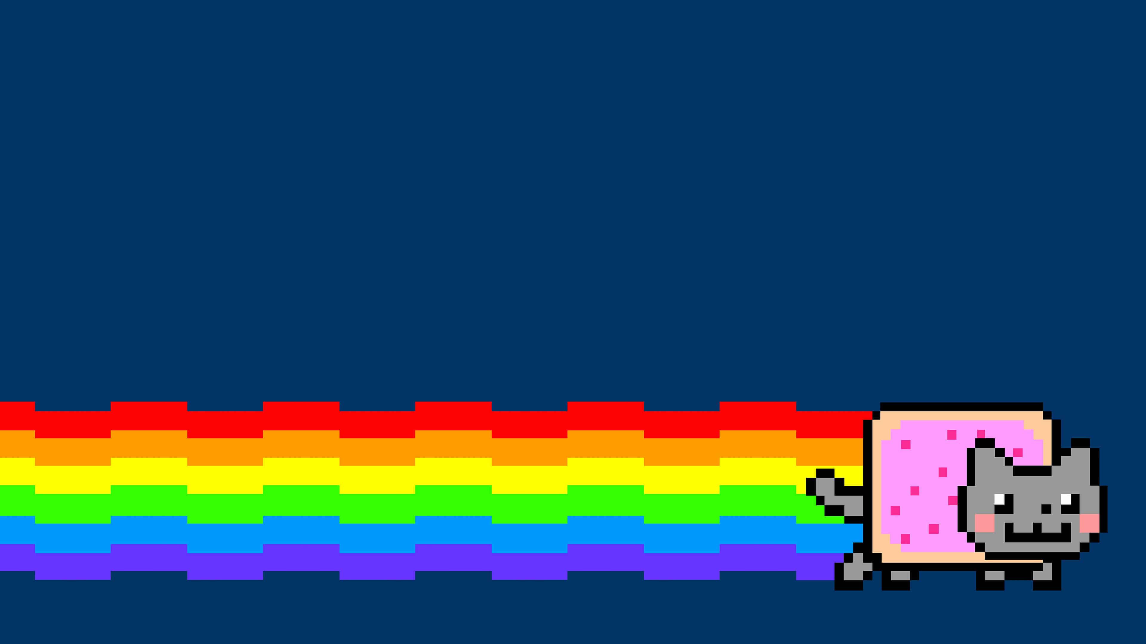 Nyan Cat arcobaleno pixel, 3840x2160 4K Ultra HD, Monitor 4K