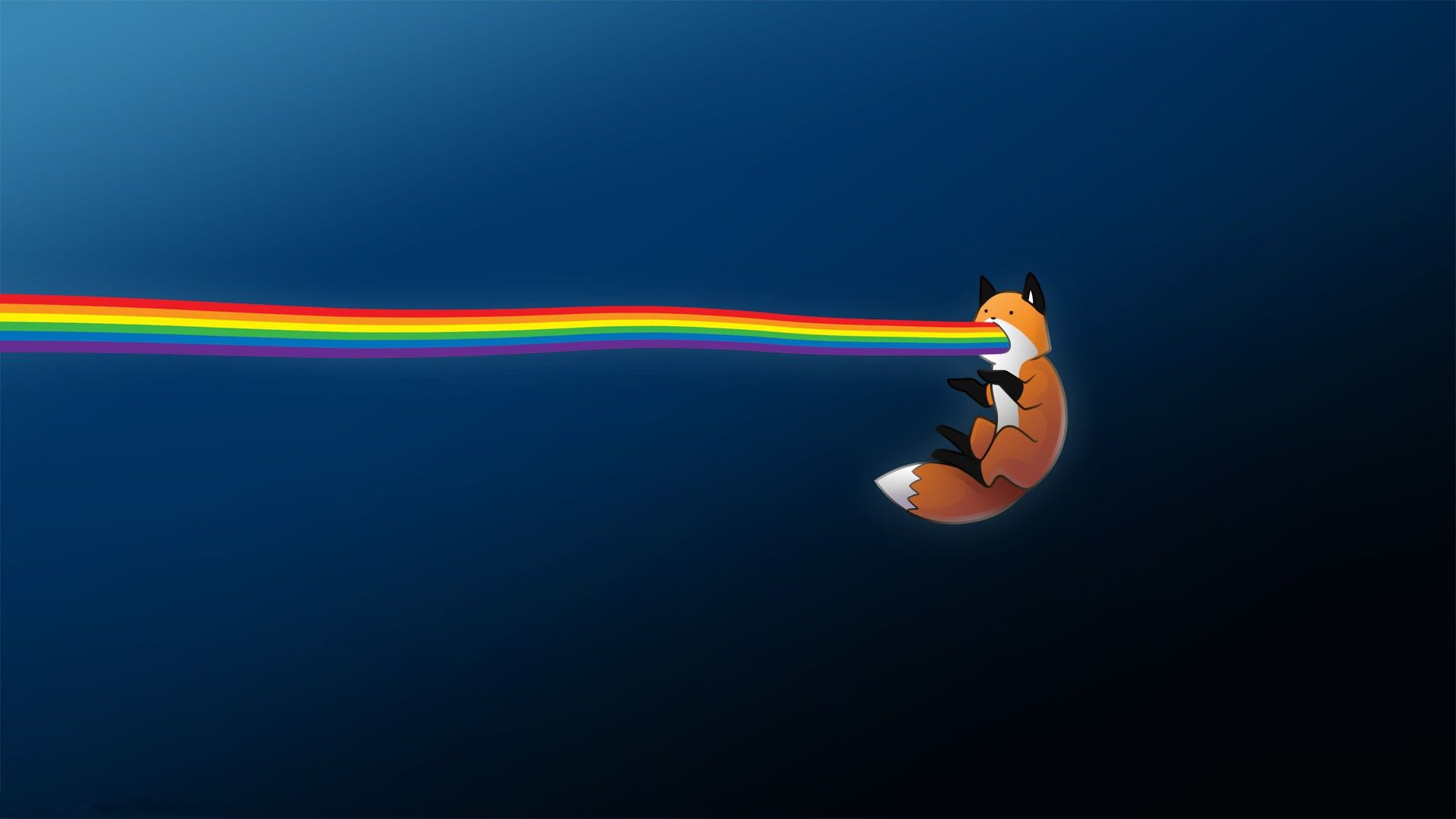 Volpe con arcobaleno stile Nyan Cat, 1920x1080 1080p, Laptop
