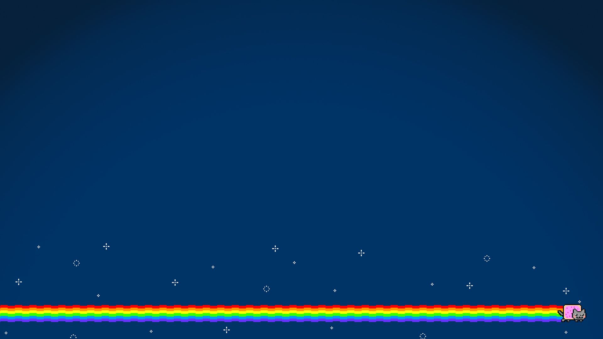 Nyan Cat scia arcobaleno blu, 1920x1080 Full HD 1080p, PC Desktop