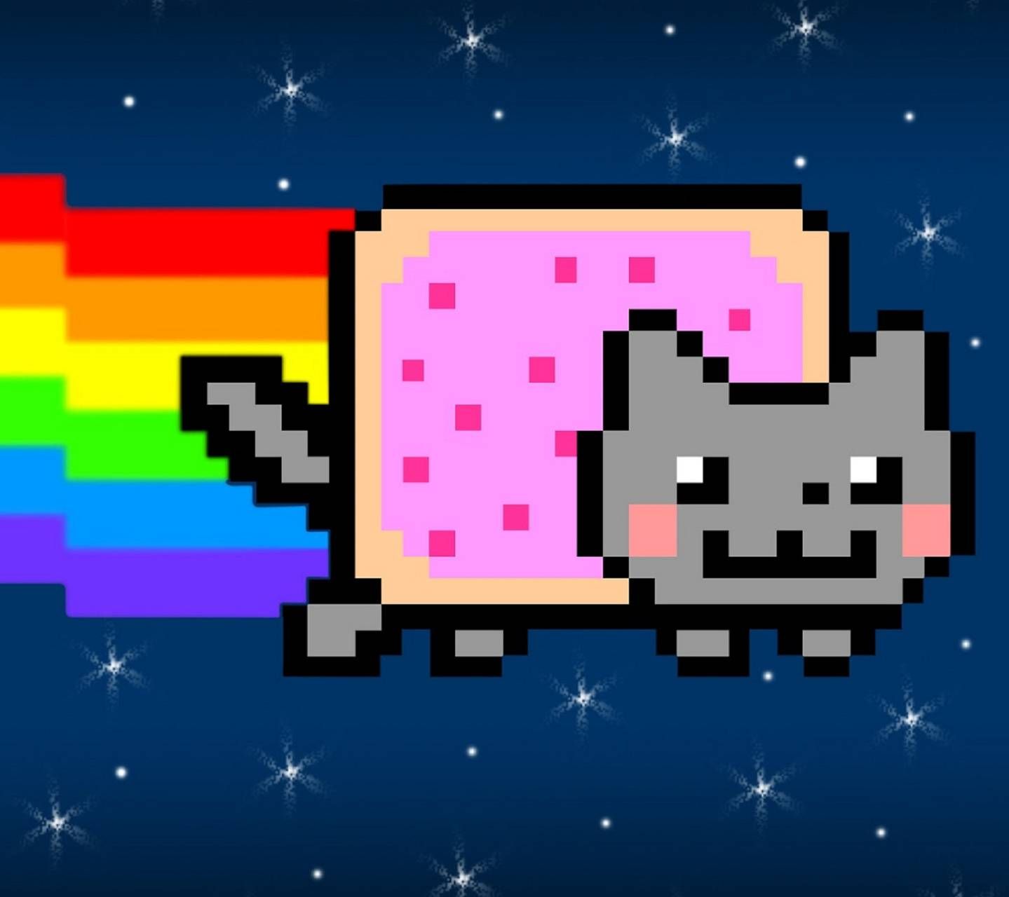Nyan Cat pixel art arcobaleno, 1439x1280 HD, Notebook Gaming