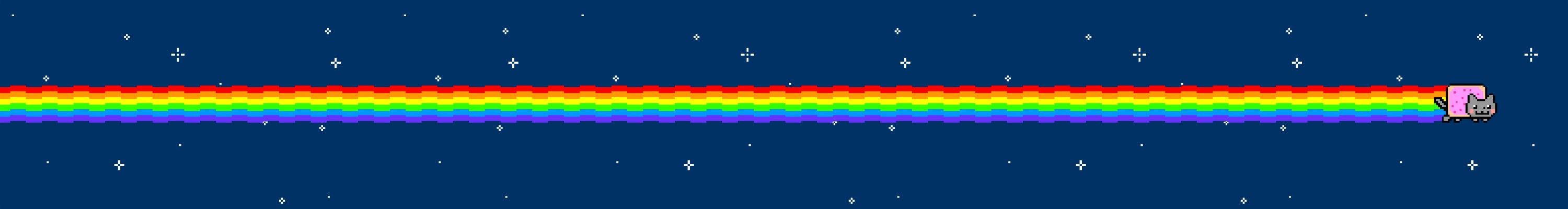Nyan Cat arcobaleno stelle, 3000x400 Ultrawide, Monitor Gaming