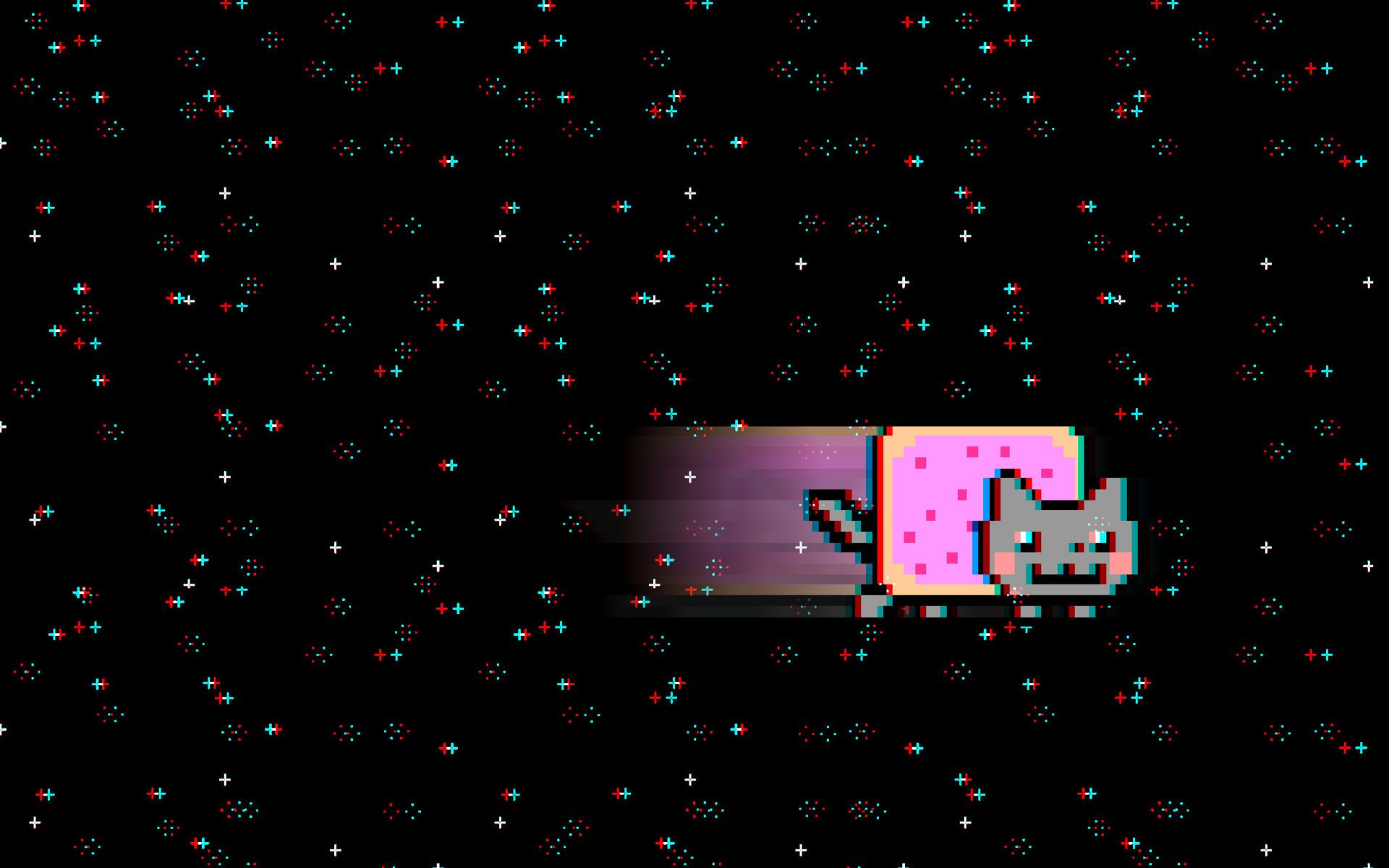 Nyan Cat spazio pixel art, 1920x1200 Full HD+, Desktop