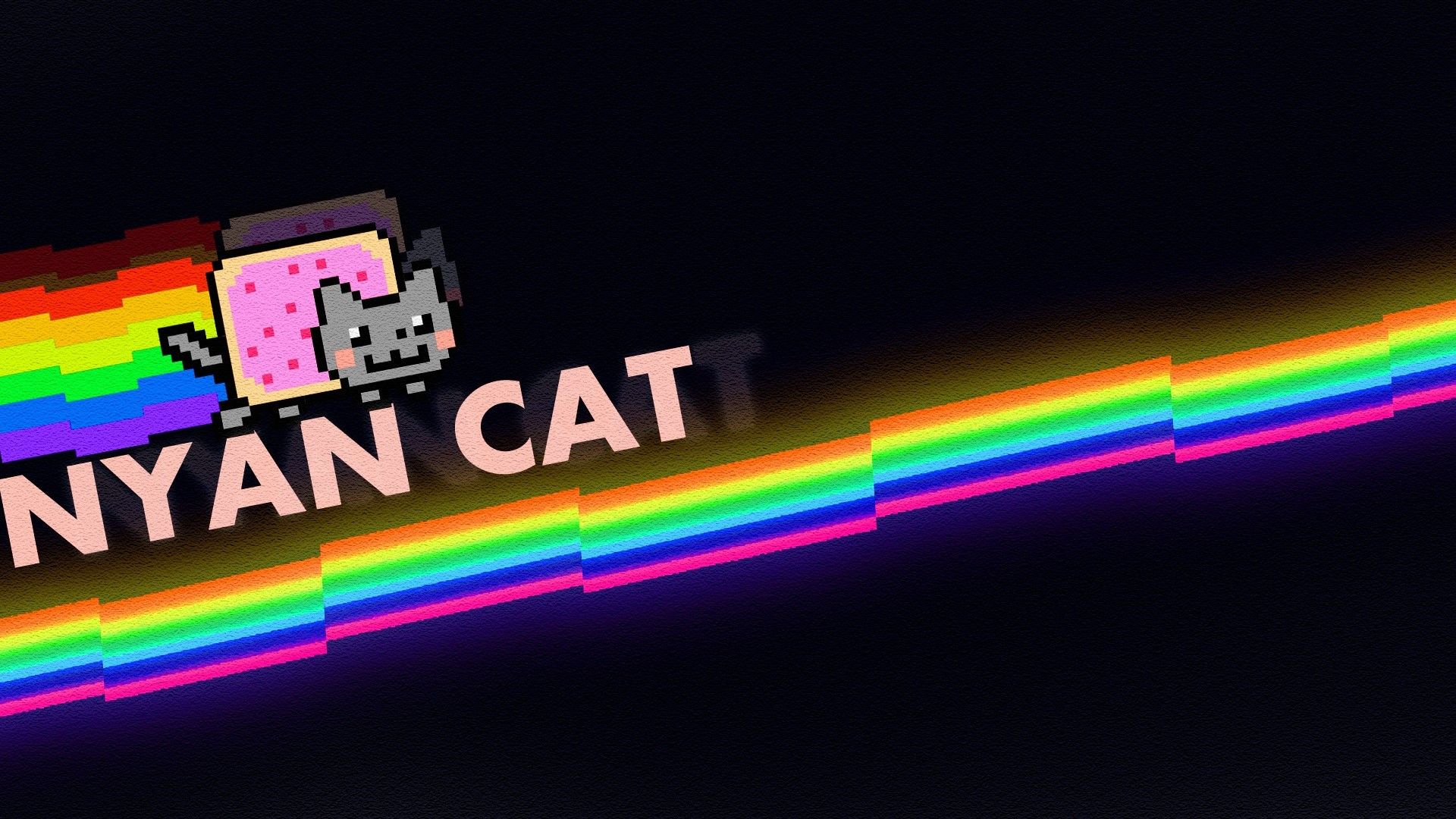 Nyan Cat arcobaleno pixel art, 1920x1080 Full HD, Laptop
