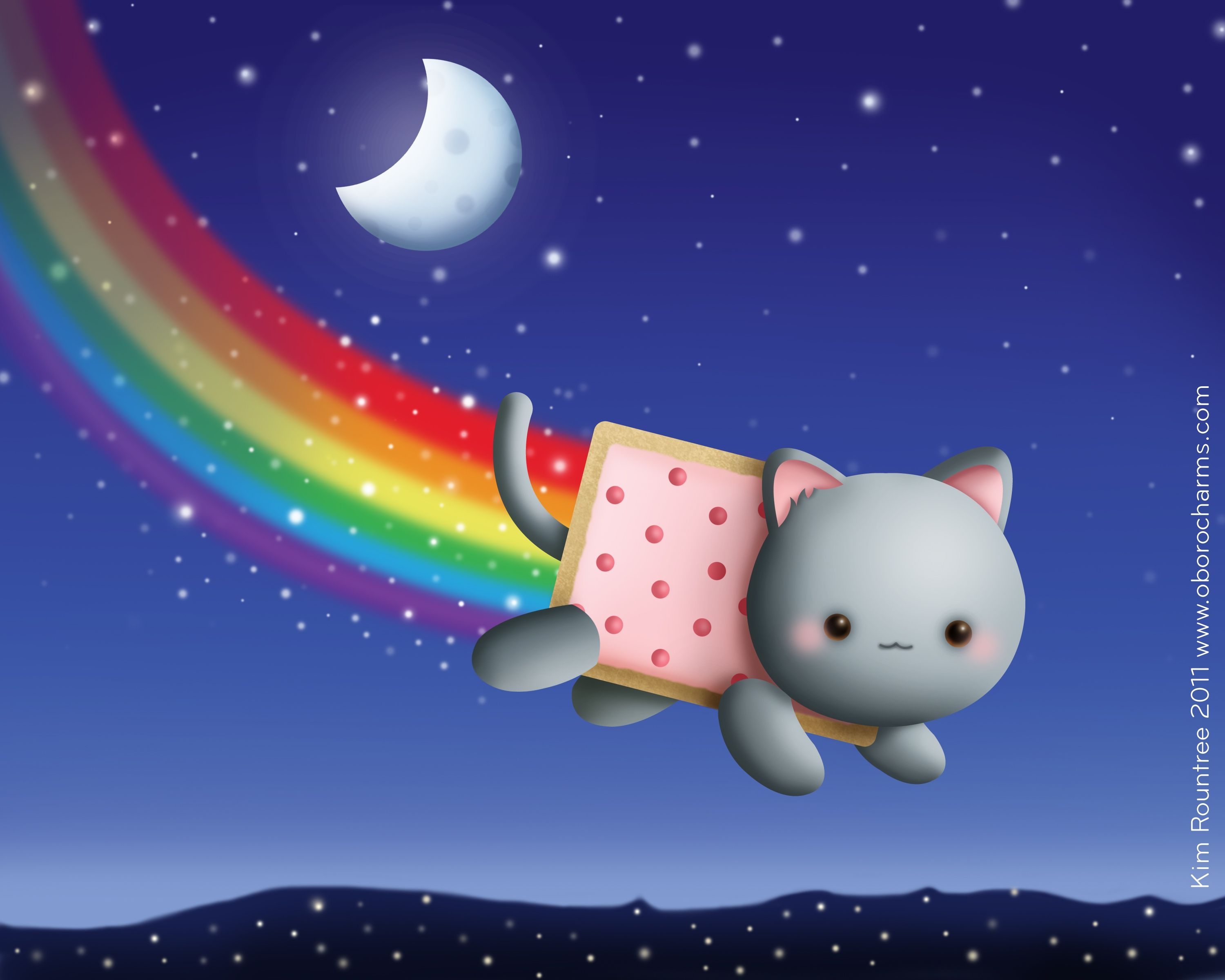 Nyan Cat arcobaleno stelle, 3000x2400 WQXGA, Desktop