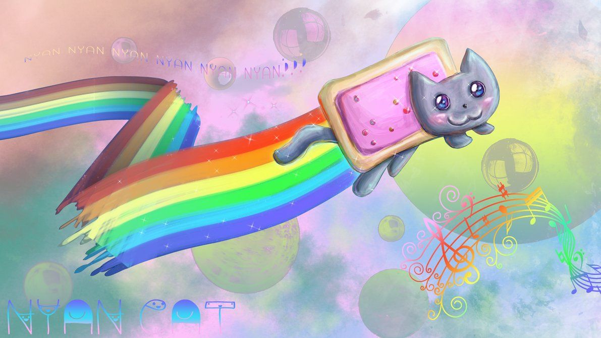 Nyan Cat arcobaleno, 1191x670 HD, Desktop
