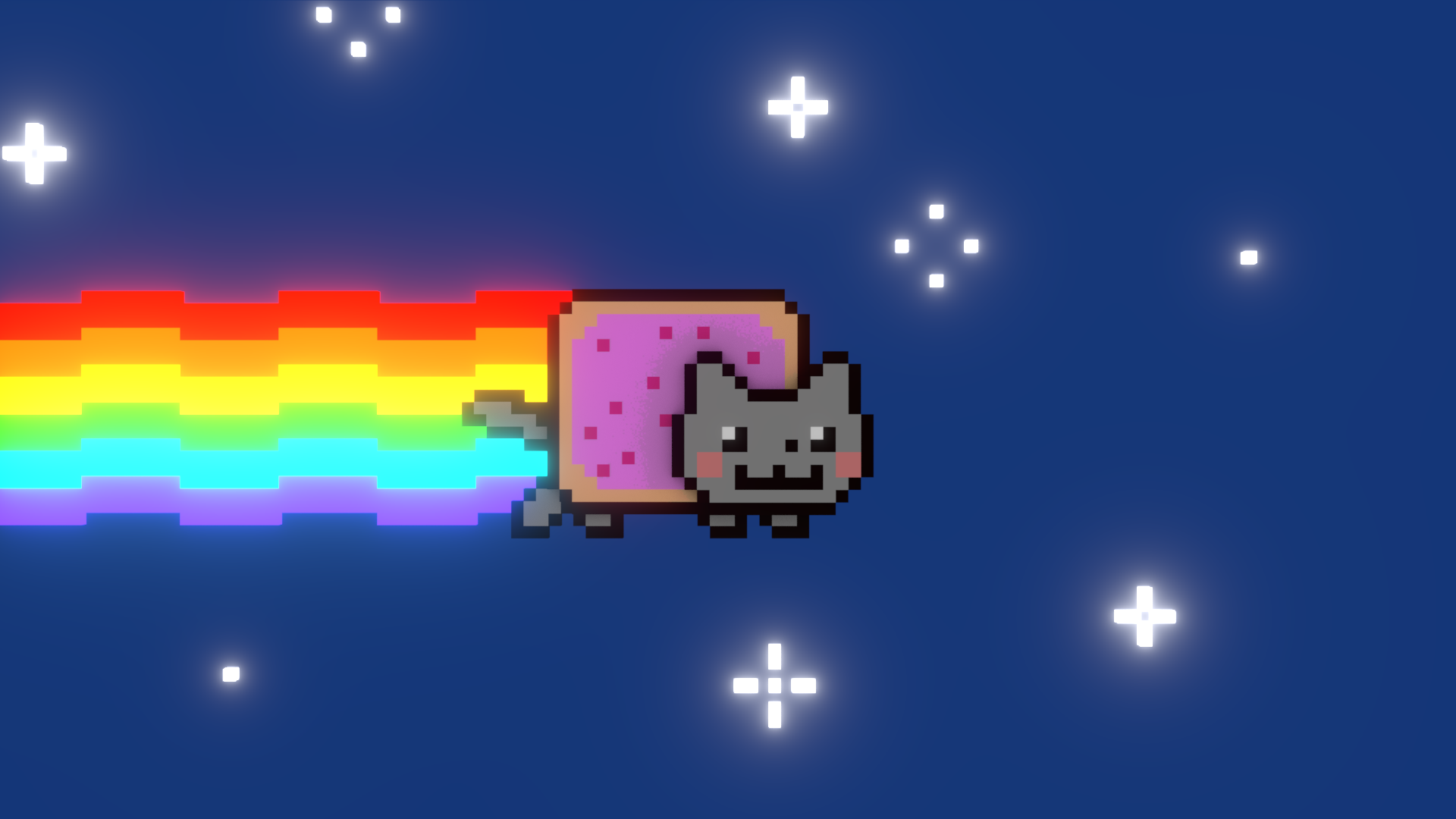 Nyan Cat arcobaleno spazio, 1920x1080 Full HD, PC Desktop