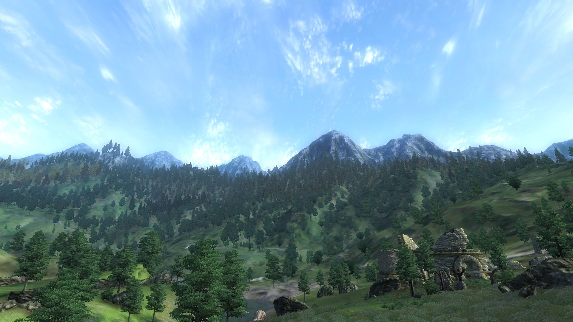 Paesaggio montano The Elder Scrolls Oblivion, 1920x1080 Full HD 1080p, Desktop