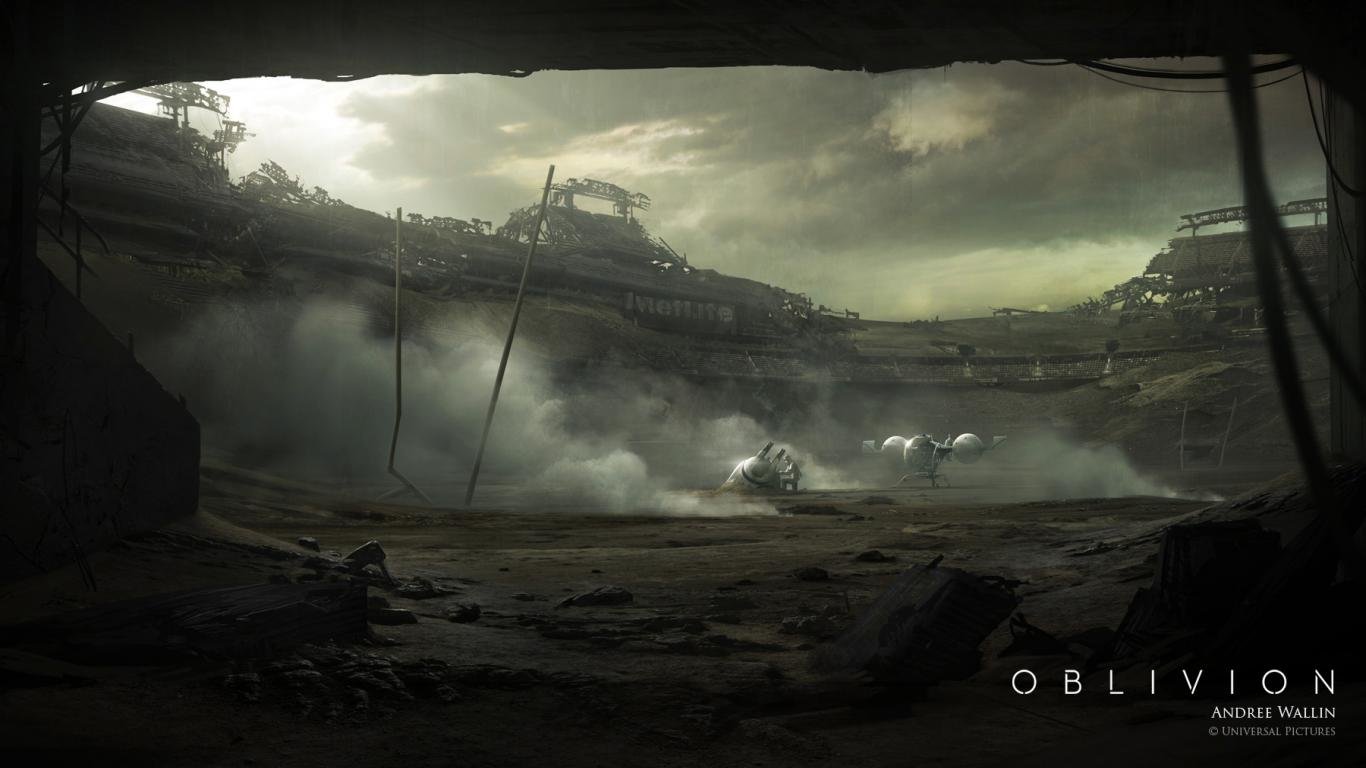 Oblivion film paesaggio desolato, 1366x768 720p, PC