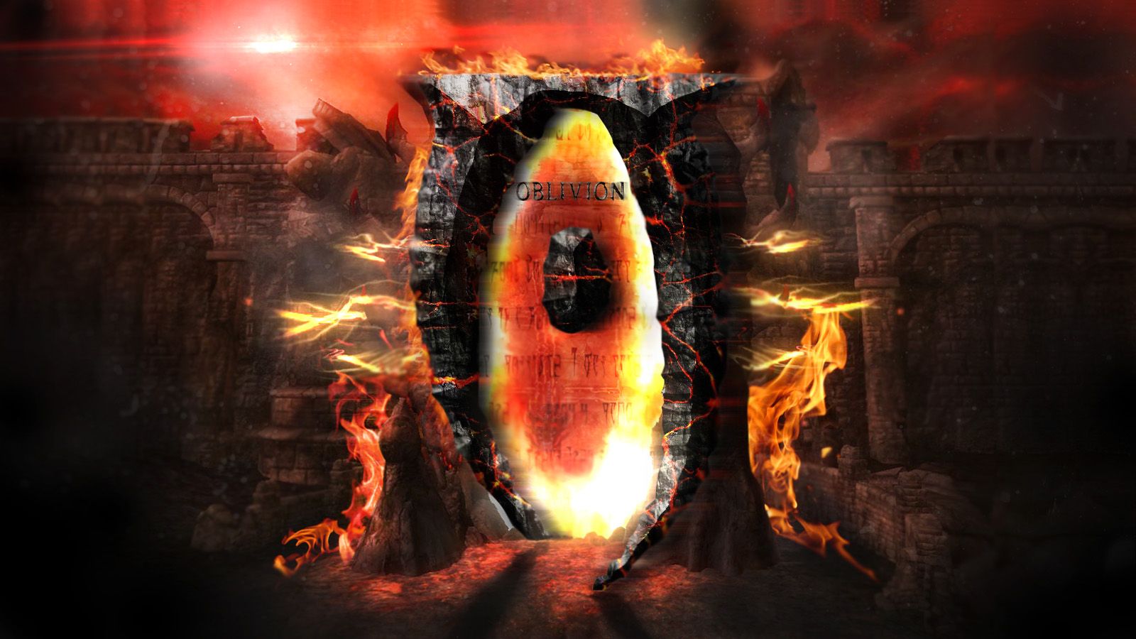 Oblivion gate fiammeggiante, 1600x900 900p, Laptop