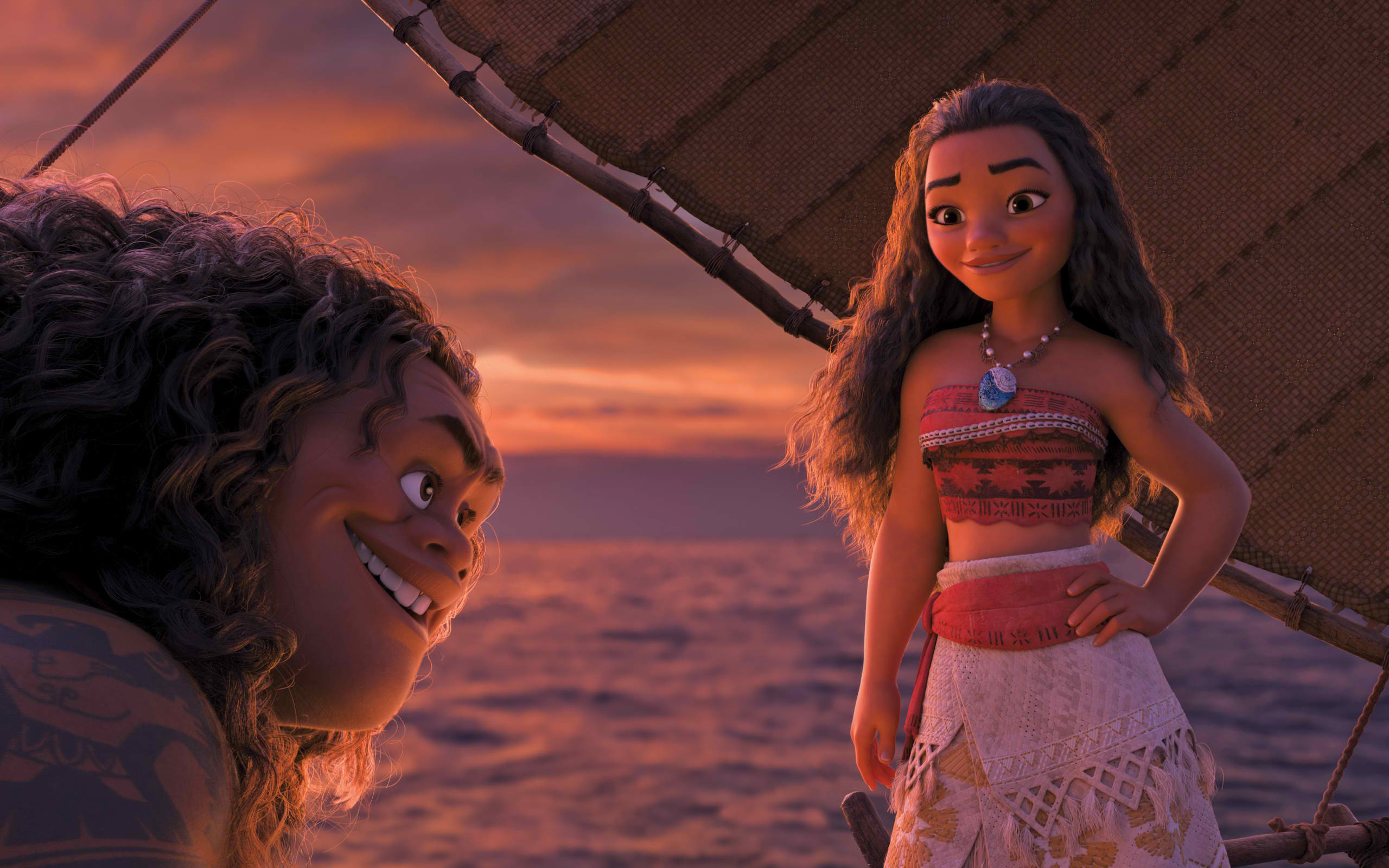 Moana e Maui al tramonto, 2560x1600 2K+, Desktop