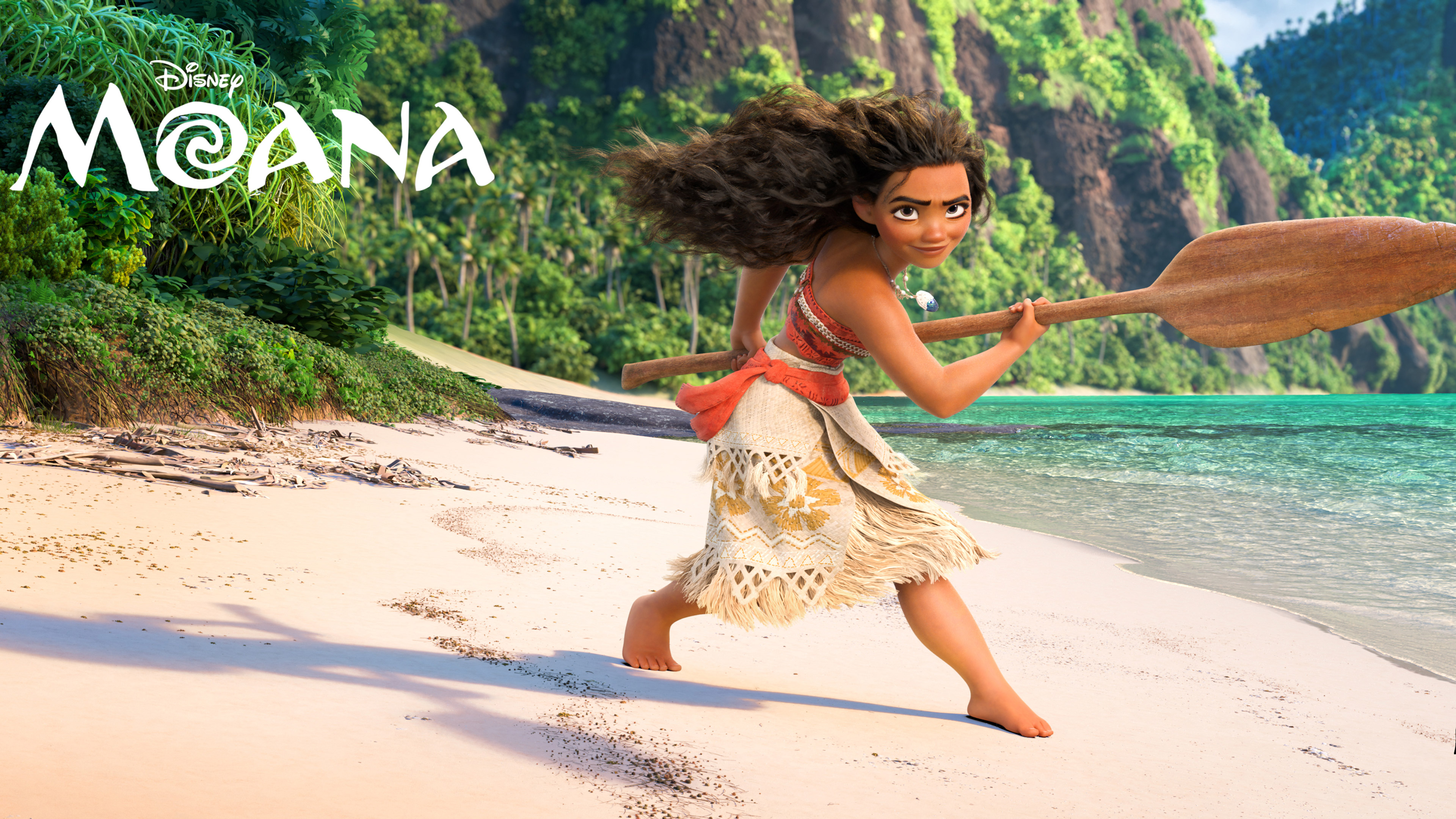Moana Disney spiaggia tropicale, 3840x2160 4K, Desktop 4K