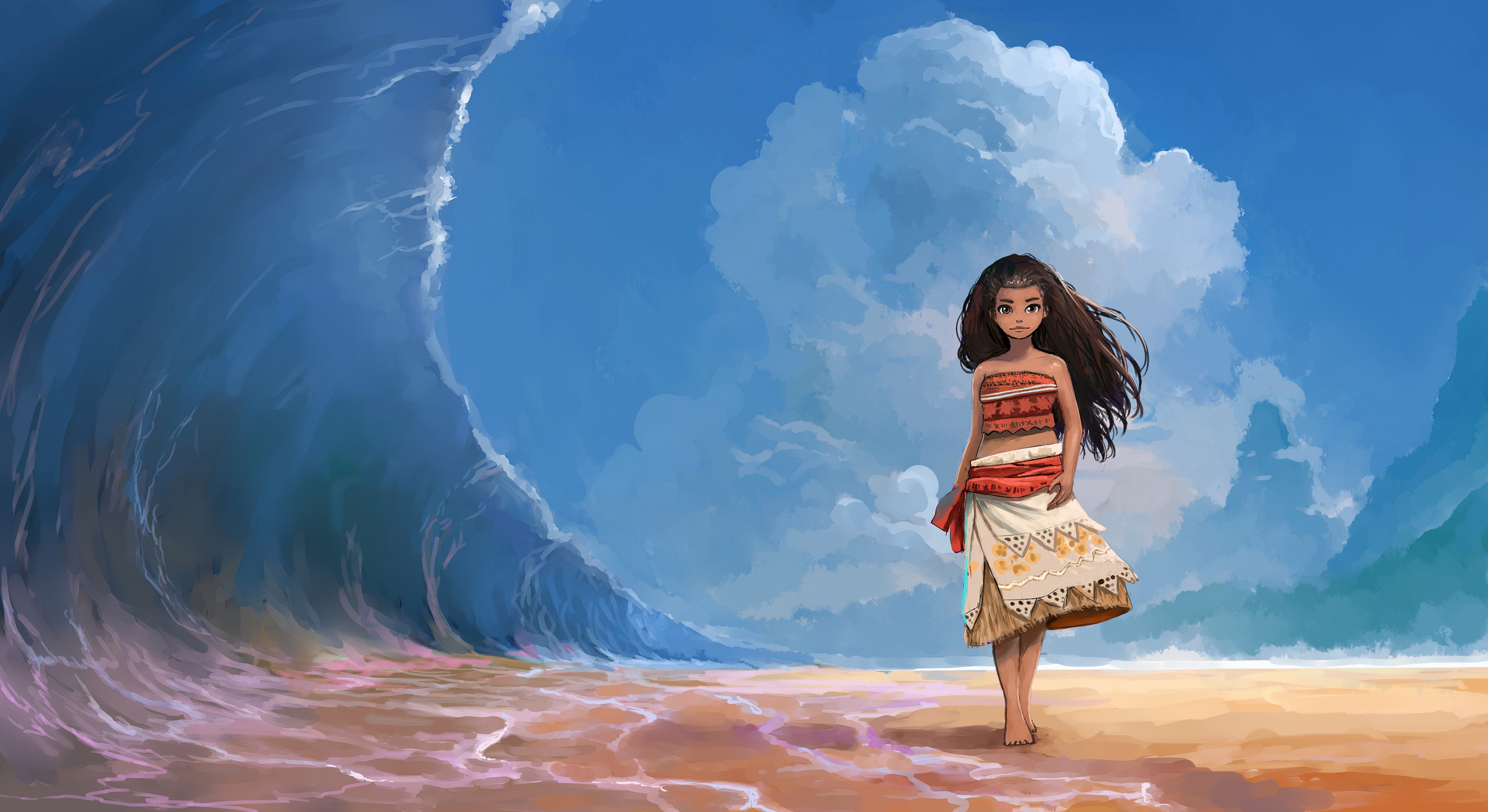 Moana onda oceano, 3840x2097 Ultra HD, 4K TV