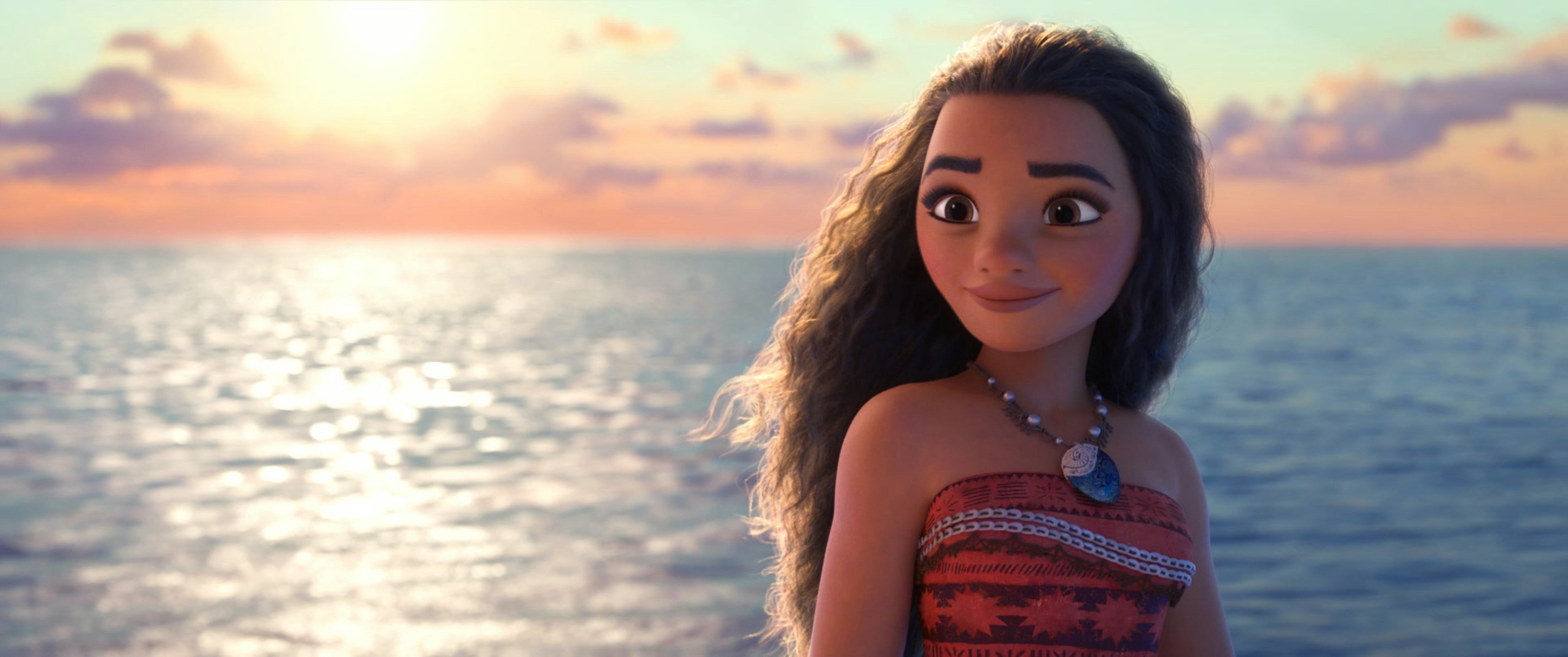 Moana che guarda il mare, 4585x1920 Ultrawide, Dual Monitor