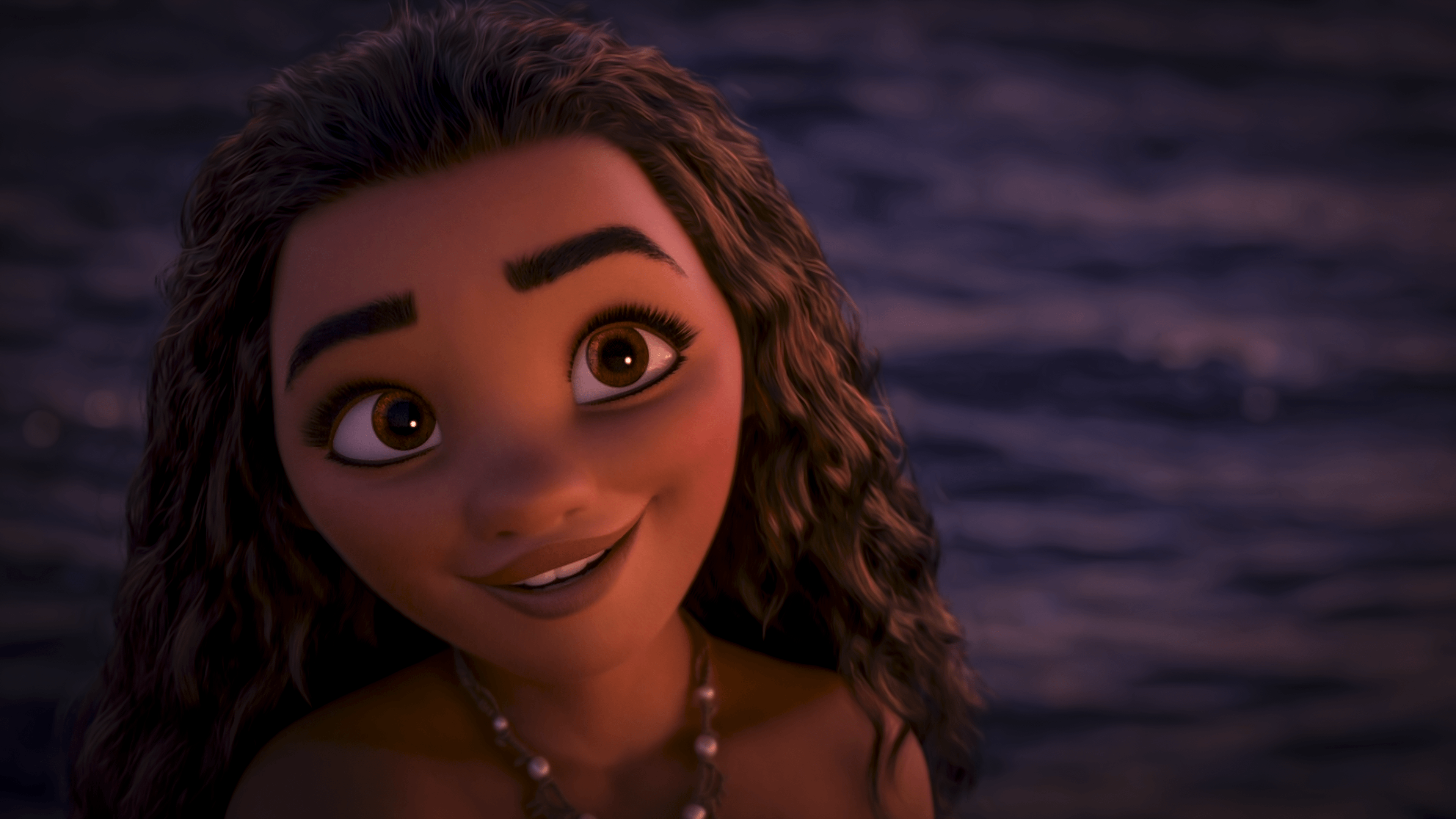 Moana Disney oceano notturno, 3840x2160 UHD, PC 4K