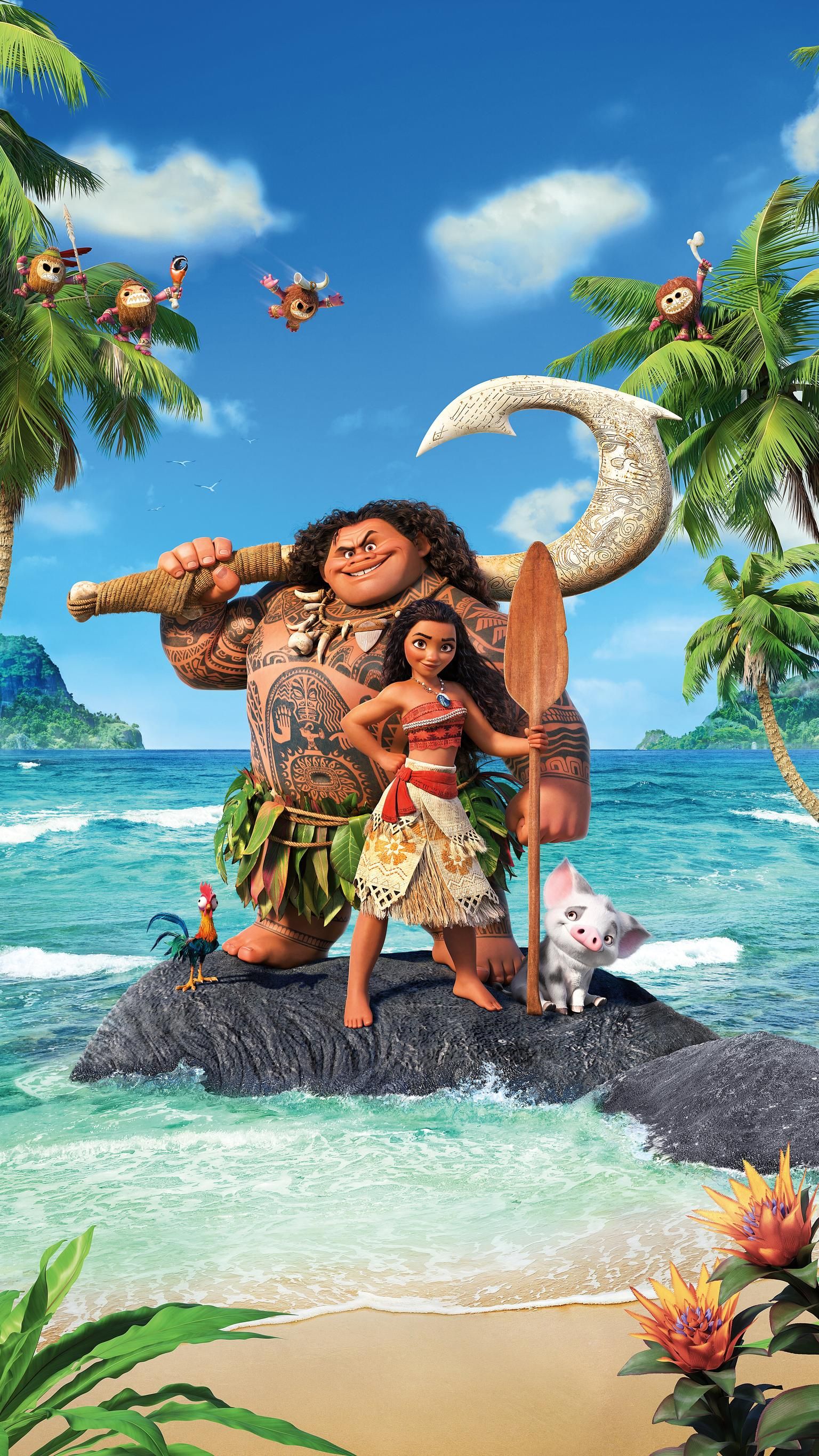 Moana e Maui Disney, 1536x2732 Full HD Verticale, Smartphone