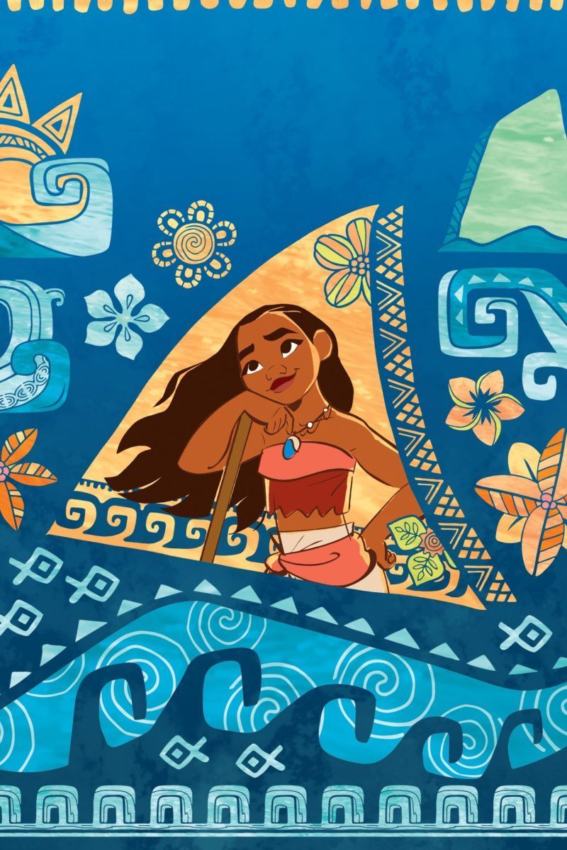 Moana Disney poster stilizzato, classici d'animazione, 800x1200 Full HD Verticale, iPhone