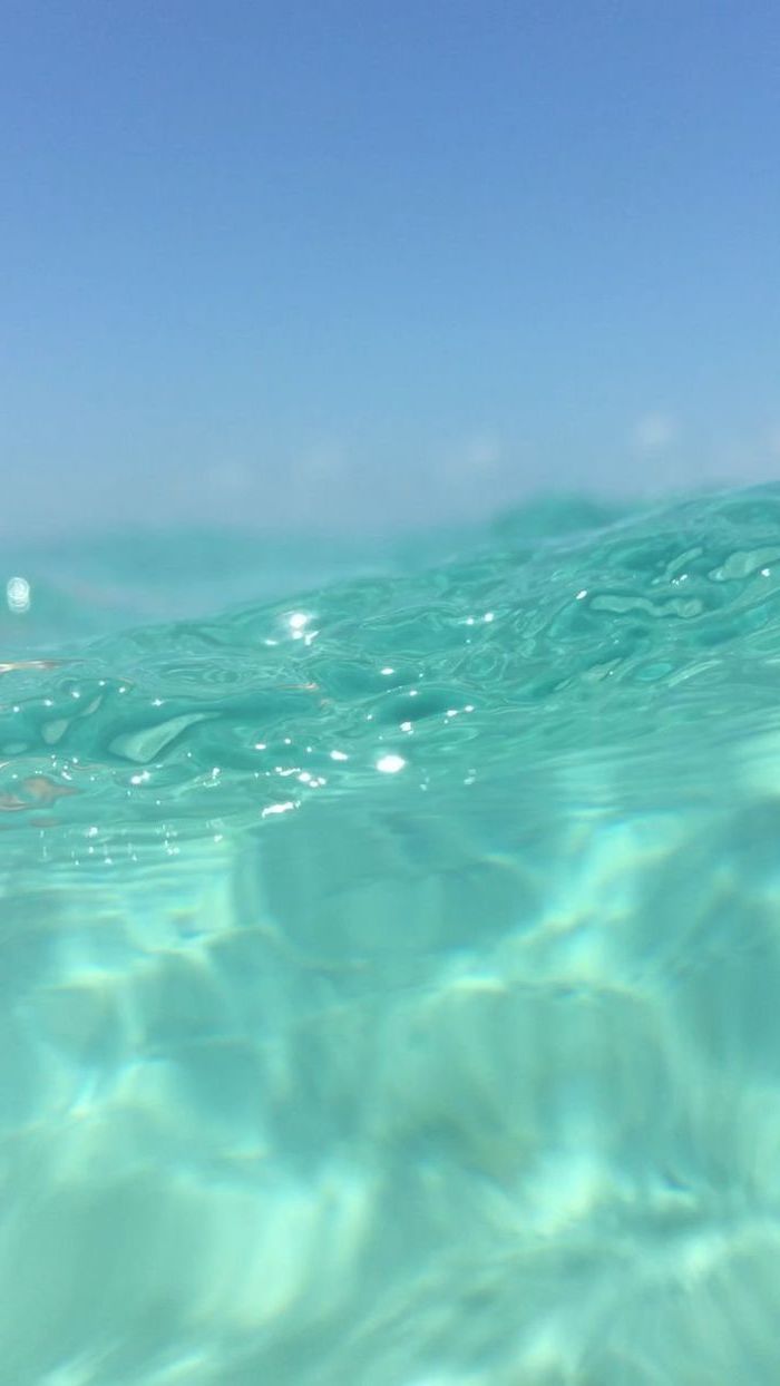 Onde oceano azzurro trasparente, 700x1244 Full HD Verticale, iPhone